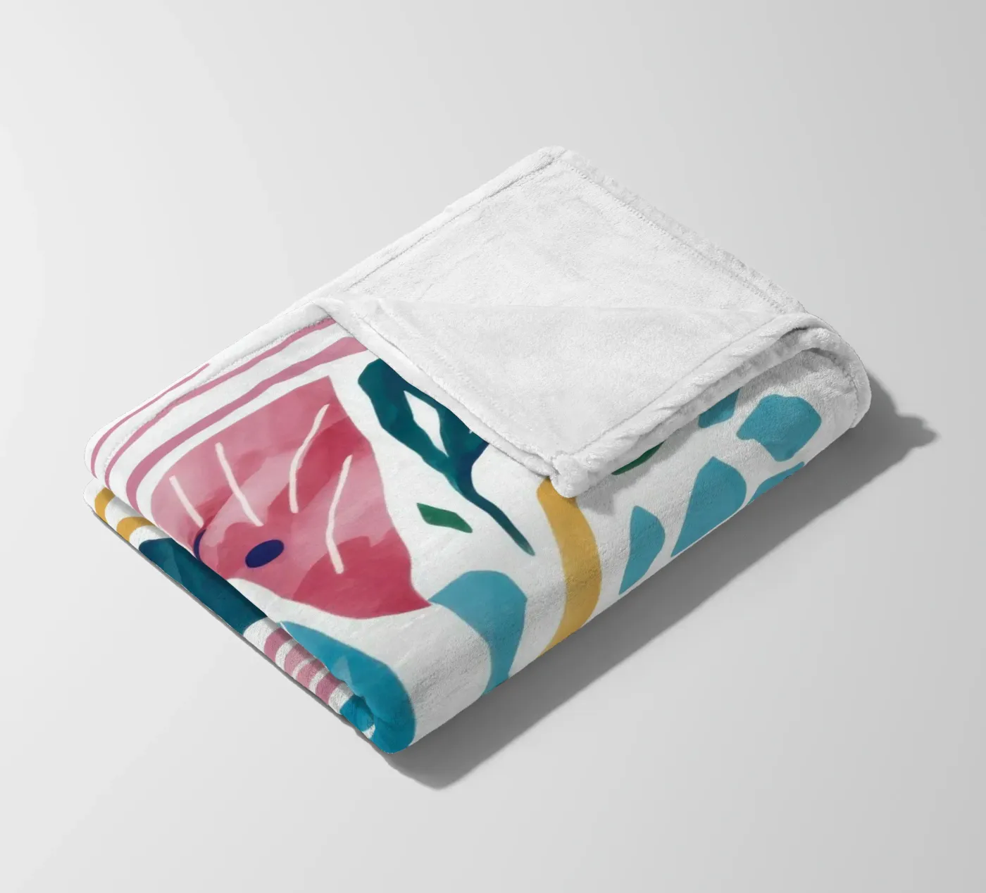 Dynamic Organic Forms fleece blanket by Bold Hues