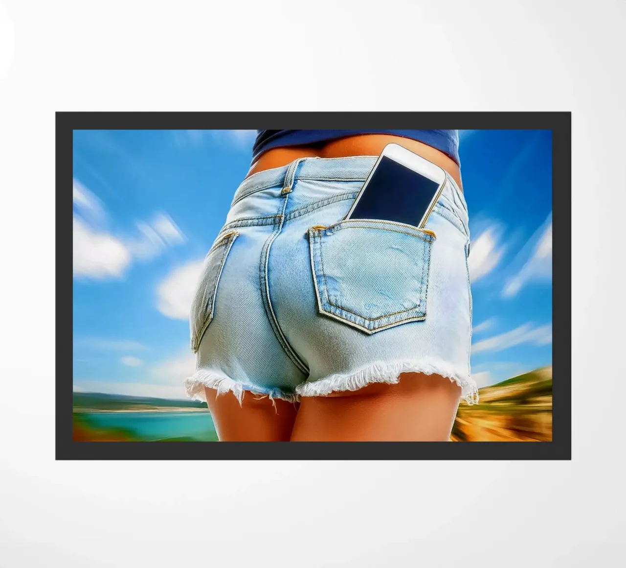 Handytasche Fußmatte von Juergen Wiesler