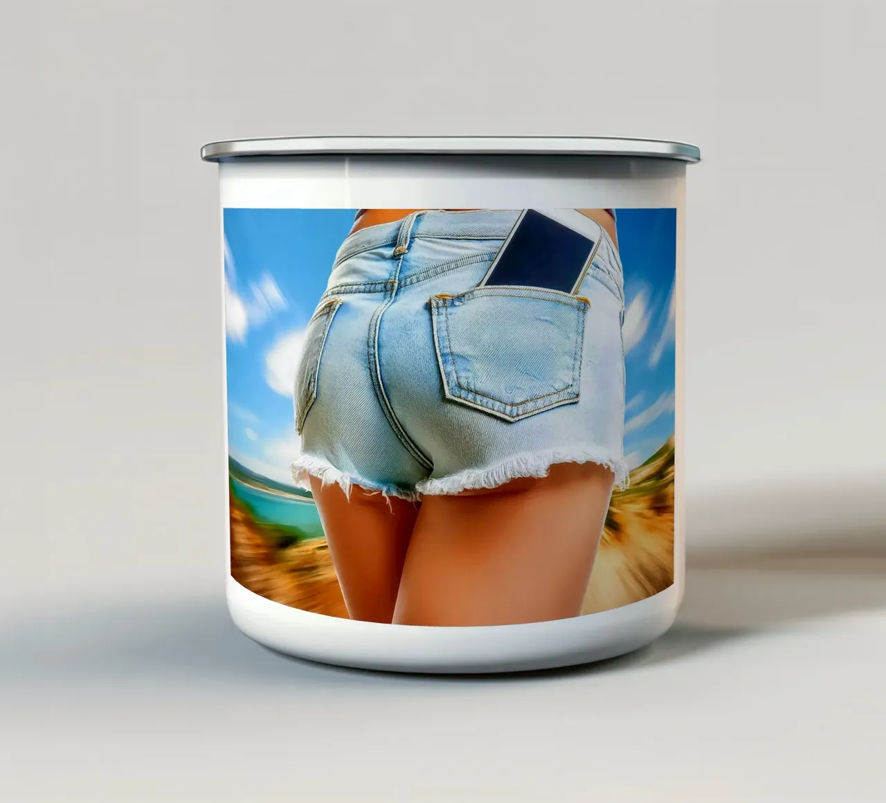 custodia per cellulare tazza in smalto da Juergen Wiesler
