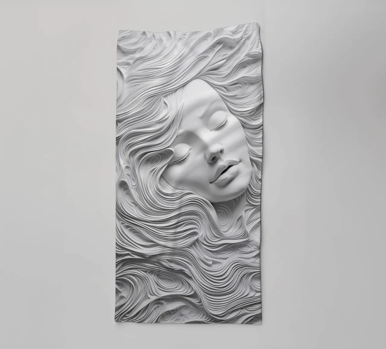 Ritratto di ragazza in alabastro 3D asciugamano da bagno da Autofocus