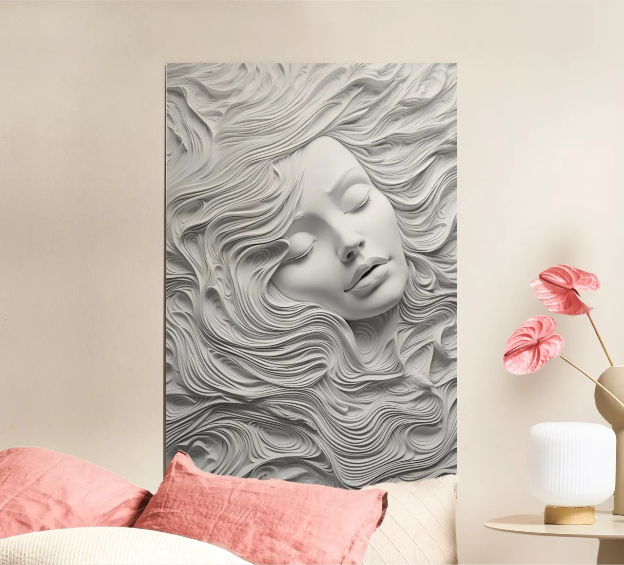 Ritratto di ragazza in alabastro 3D carta hahnemühle da Autofocus