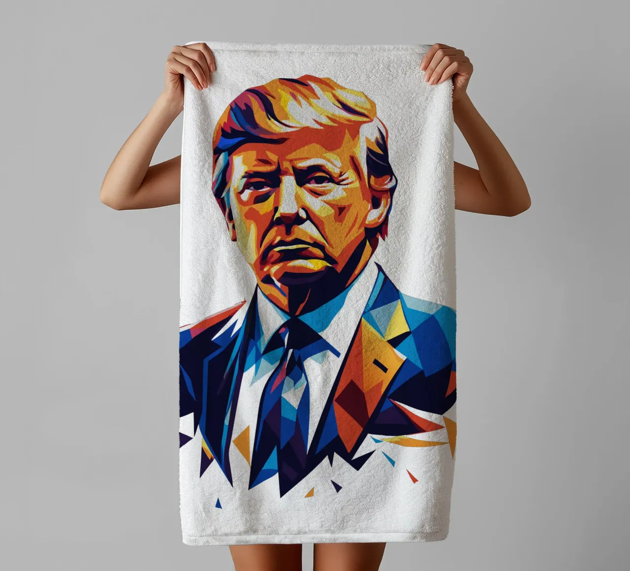 Donald Trump In WPAP Pop Art asciugamano da bagno da vectorartnesia
