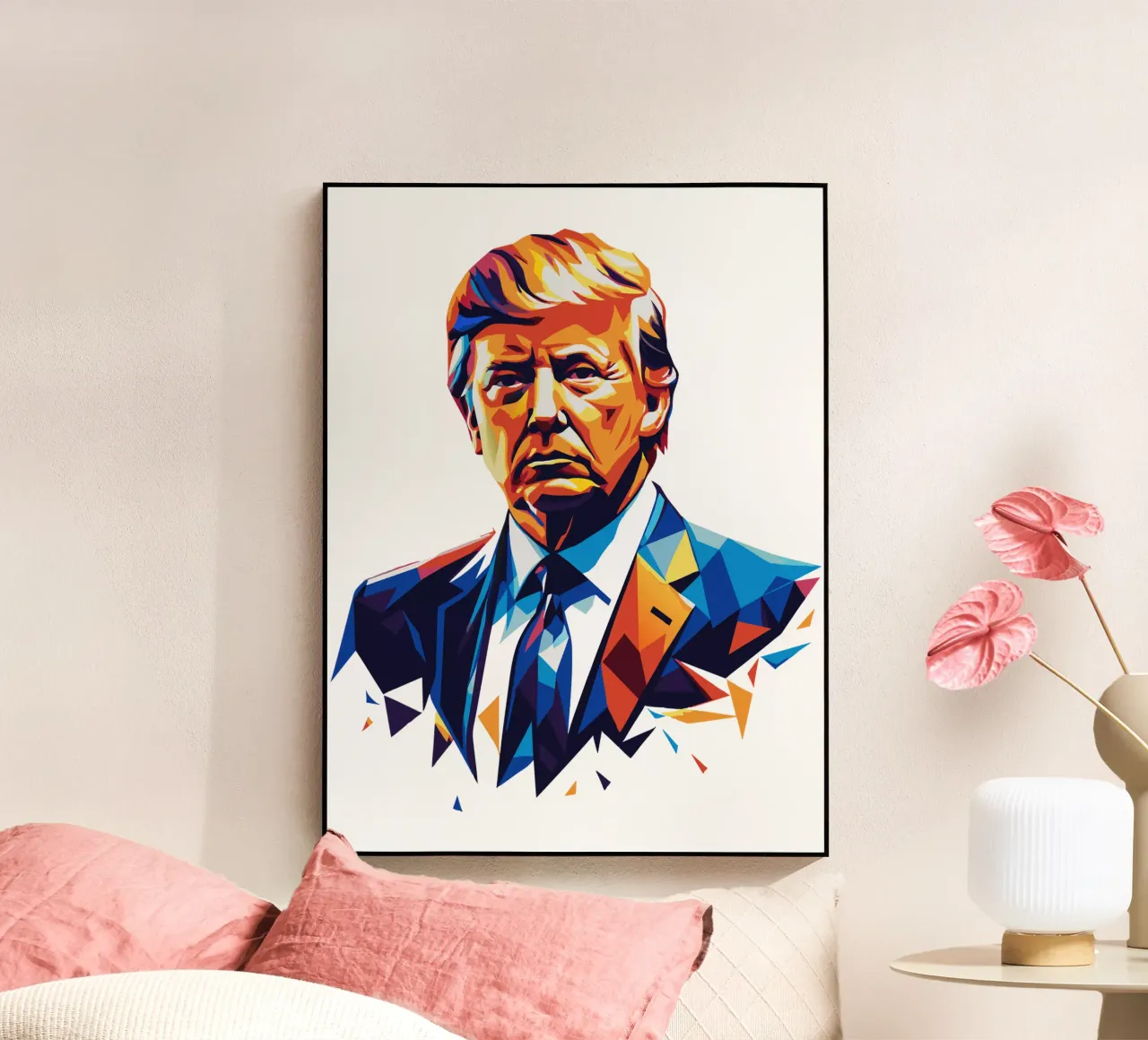Donald Trump In WPAP Pop Art metacrilato de vectorartnesia