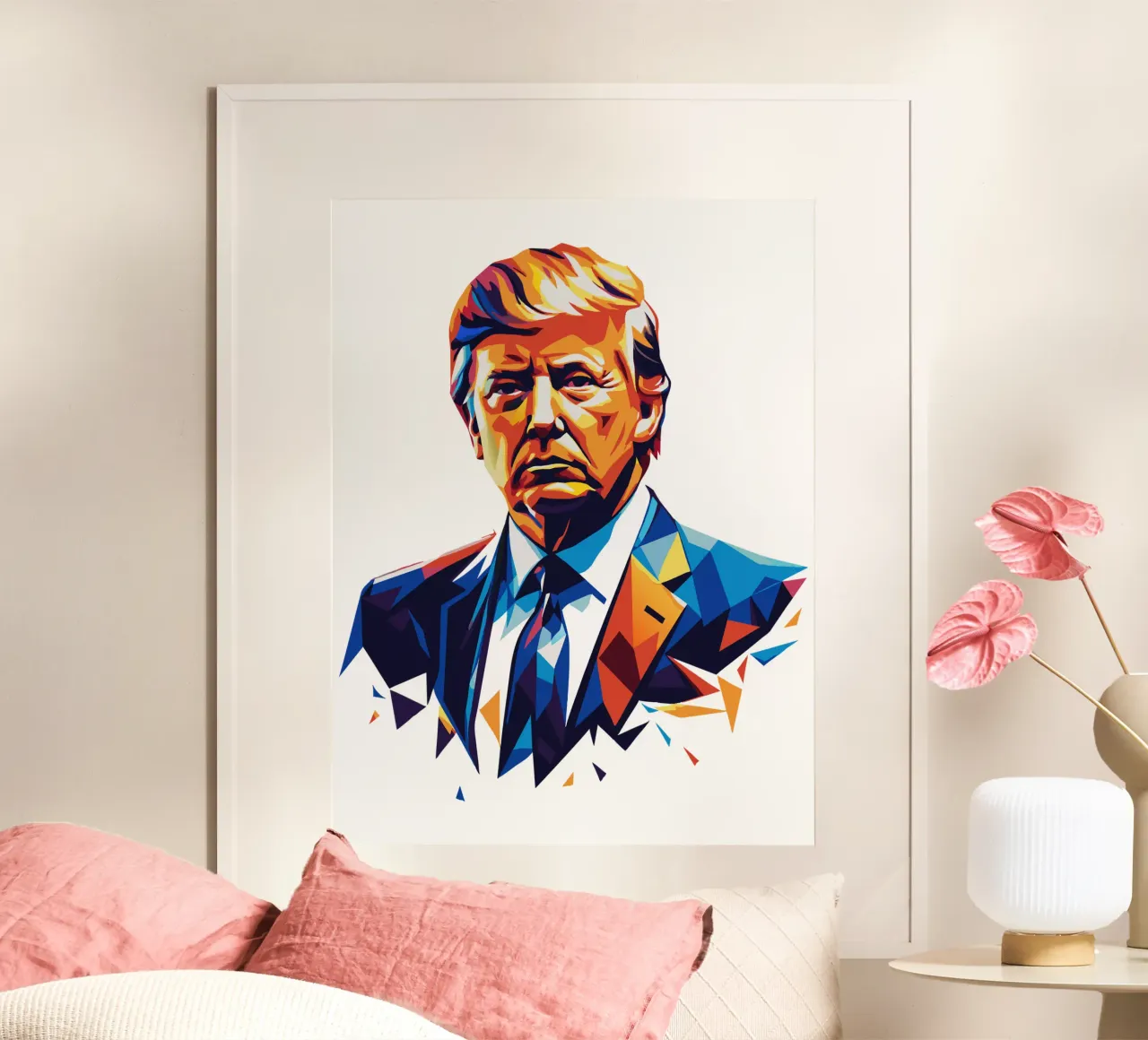 Donald Trump In WPAP Pop Art carta hahnemühle da vectorartnesia