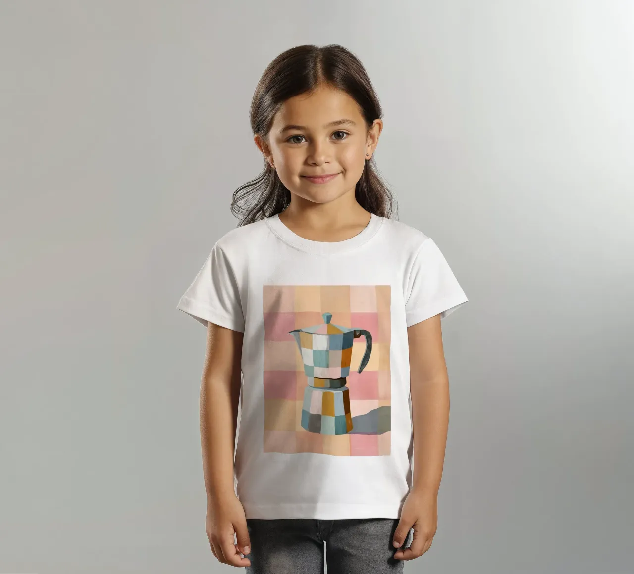 Patchwork Moka Pot kinder t-shirt van cityart