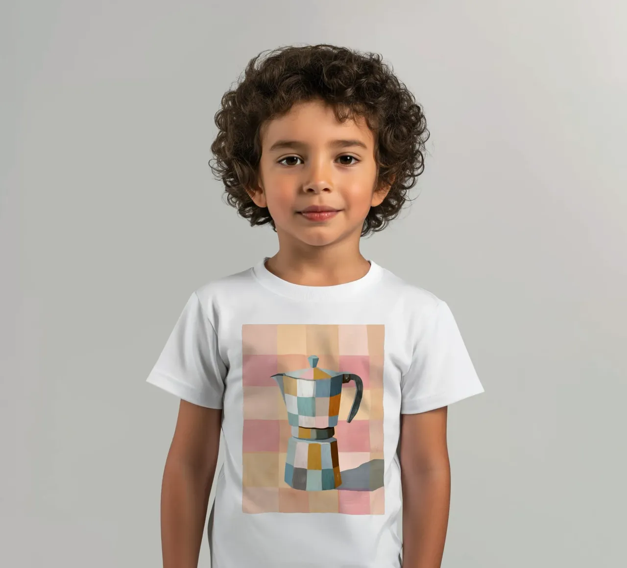 Patchwork Moka Pot kinder t-shirt van cityart