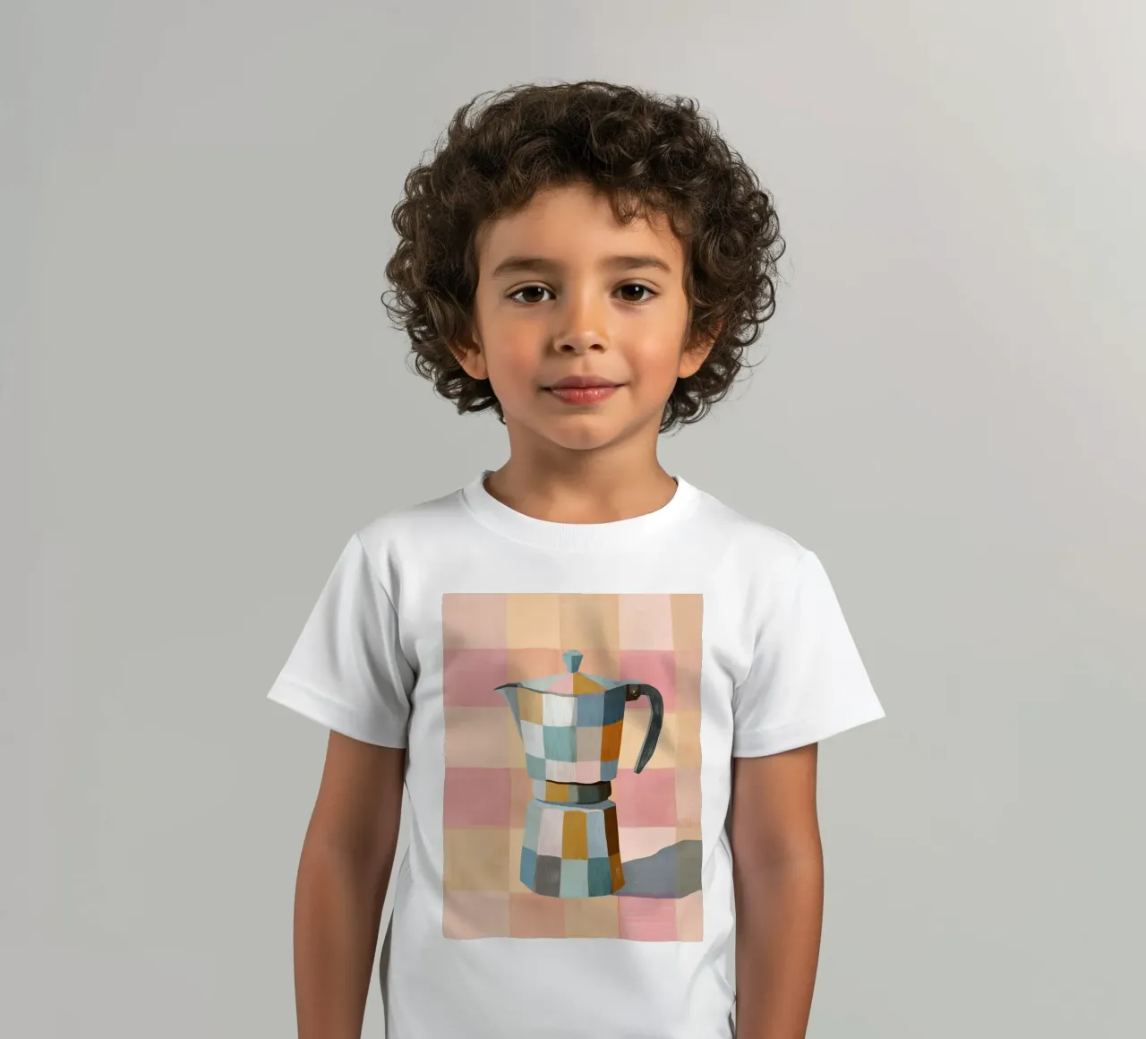 Patchwork Moka Pot kinder t-shirt van cityart