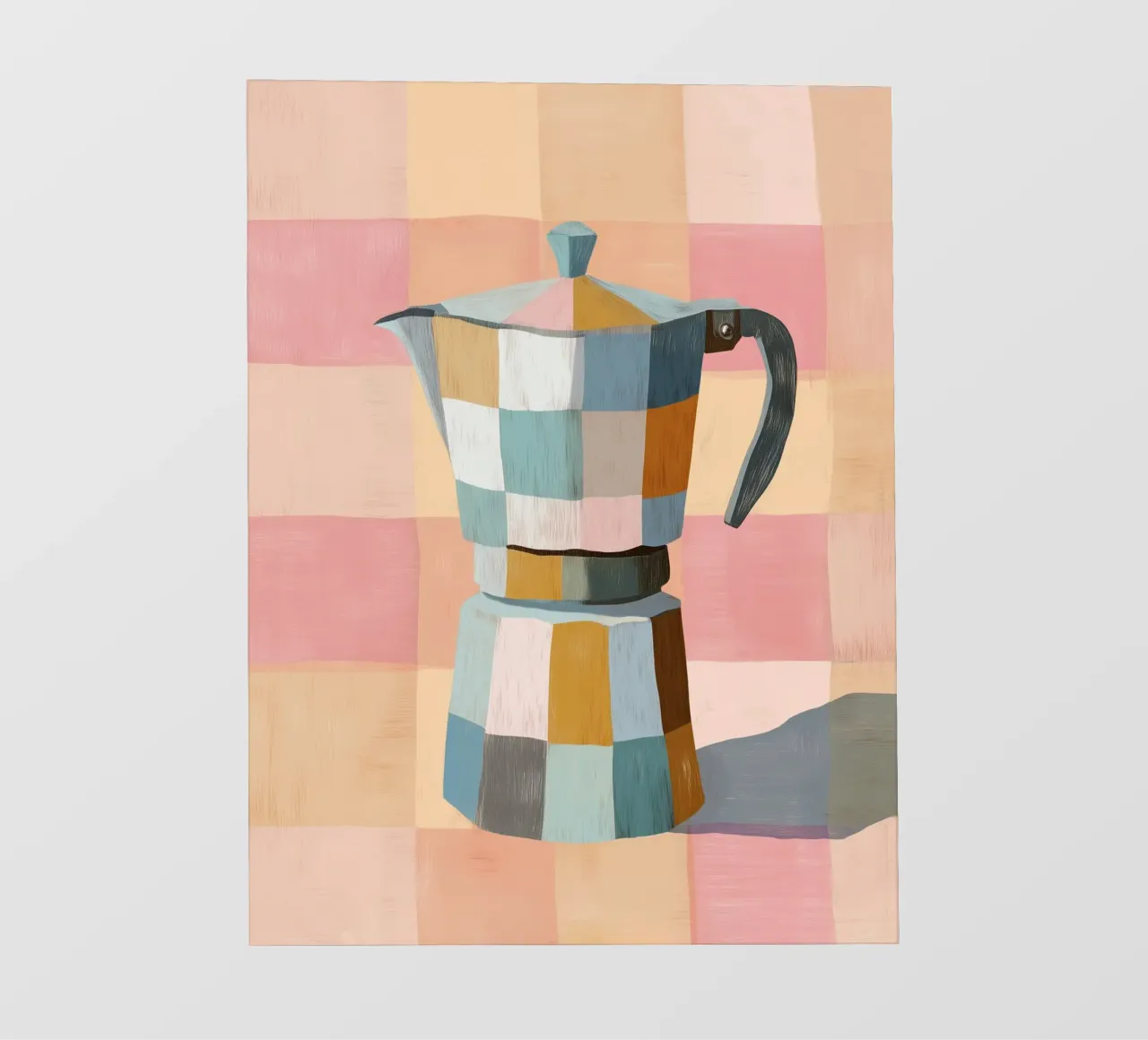 Patchwork Moka Pot fotobehang van cityart