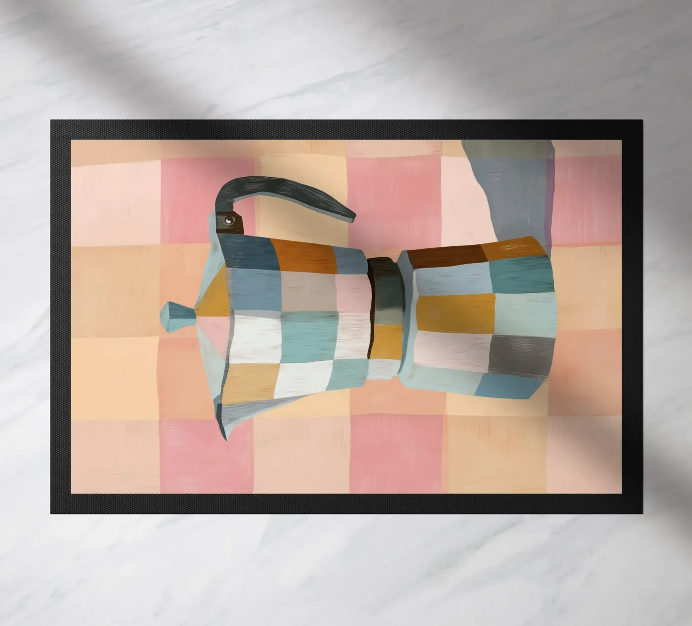 Patchwork Moka Pot deurmat van cityart