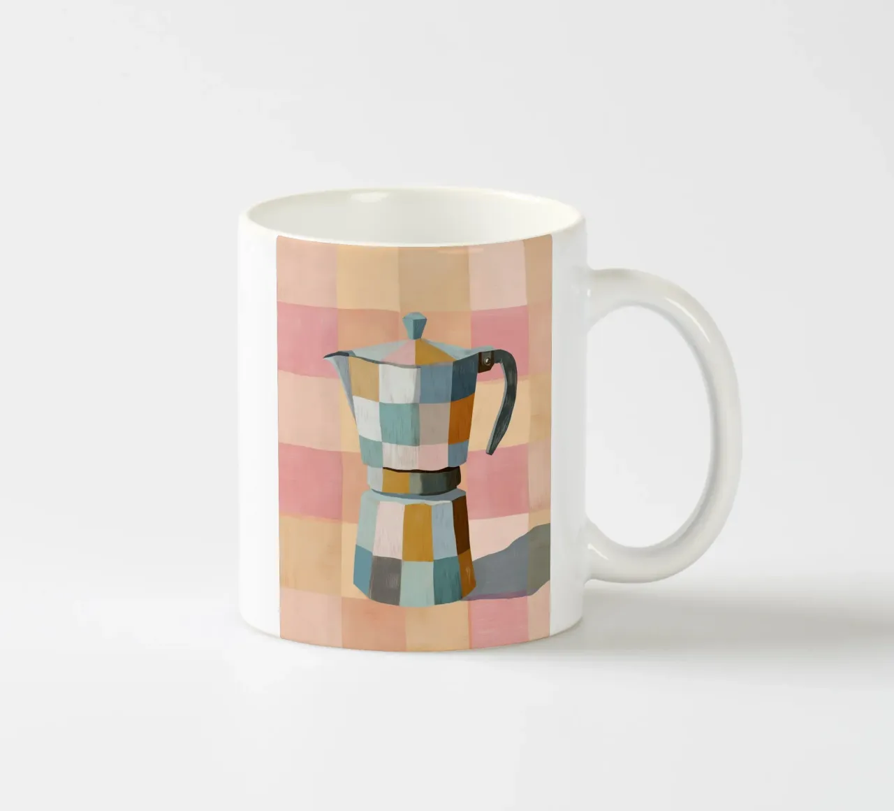 Patchwork Moka Pot ceramic mug by cityart