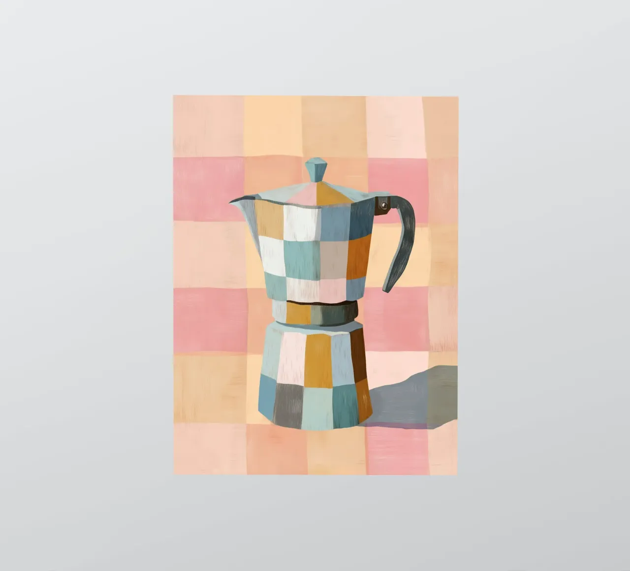 Patchwork Moka Pot sticker van cityart