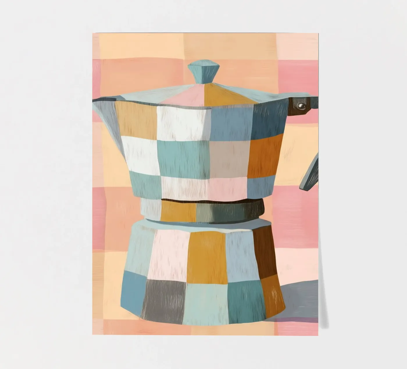 Patchwork Moka Pot sticker sheet by cityart