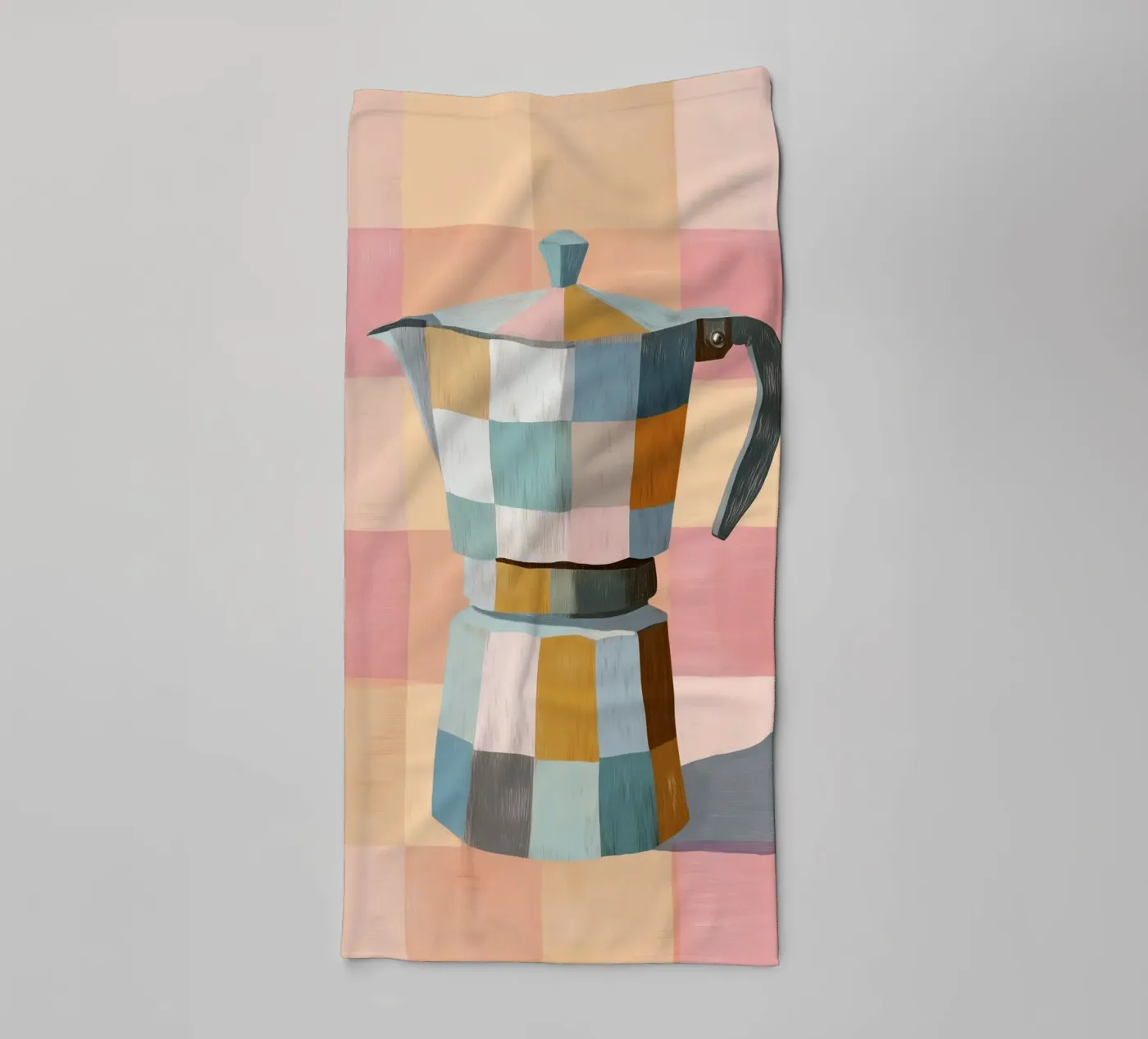 Patchwork Moka Pot towel by cityart