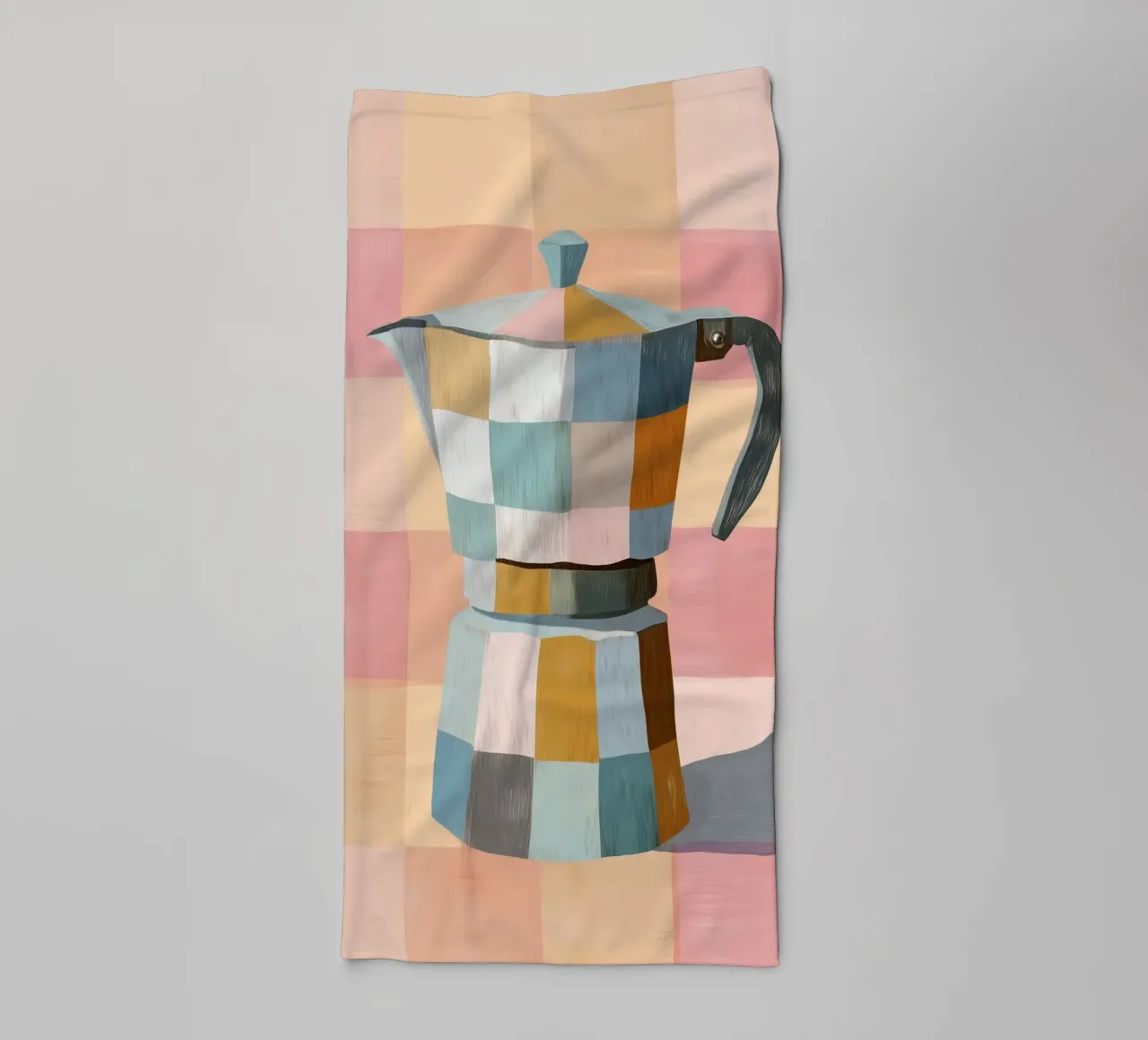 Patchwork Moka Pot badhanddoek van cityart