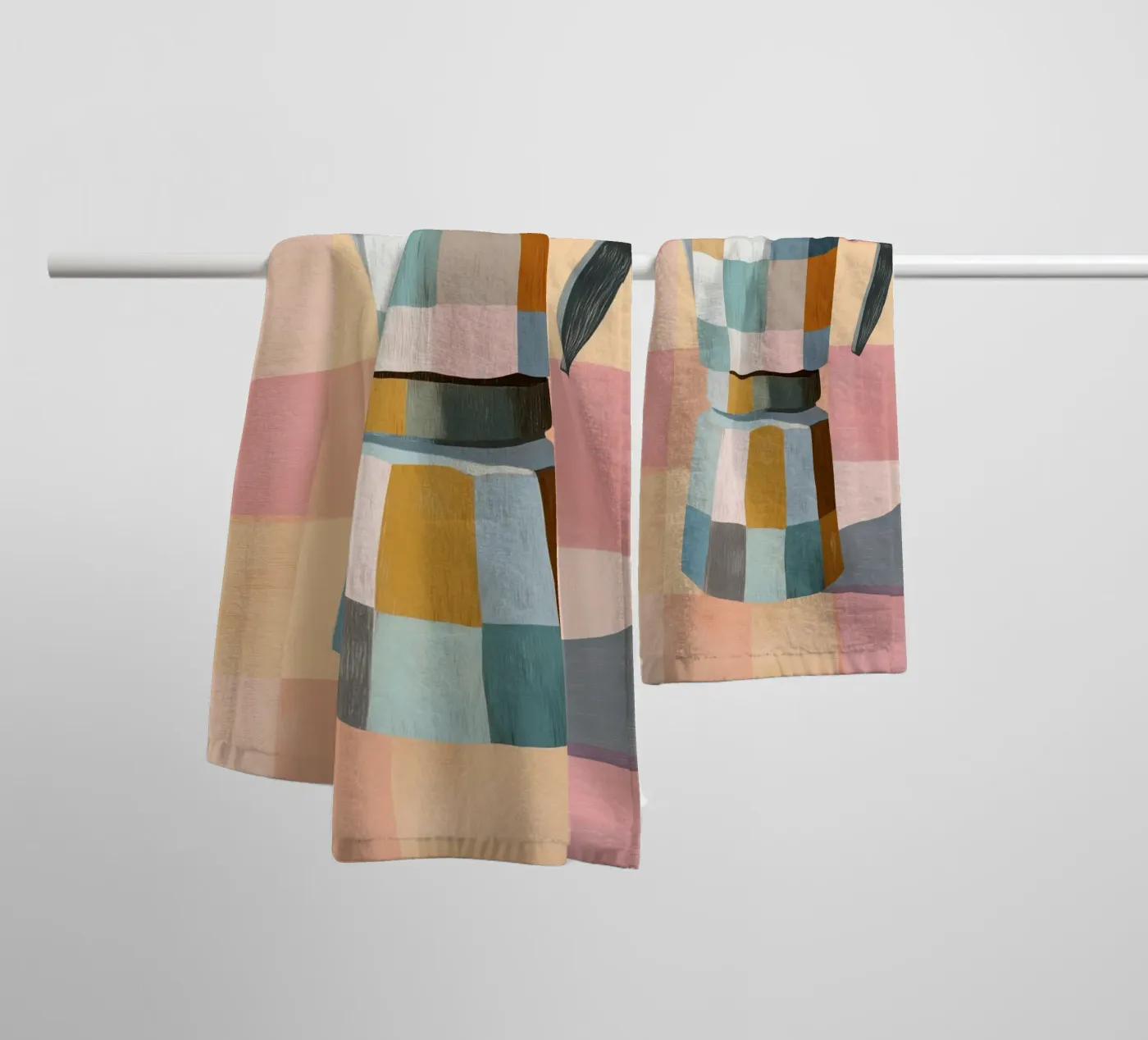 Patchwork Moka Pot towel by cityart