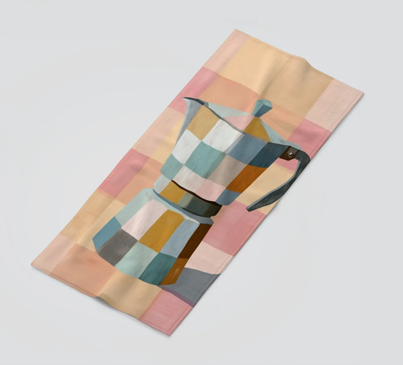 Patchwork Moka Pot Strandtuch von cityart