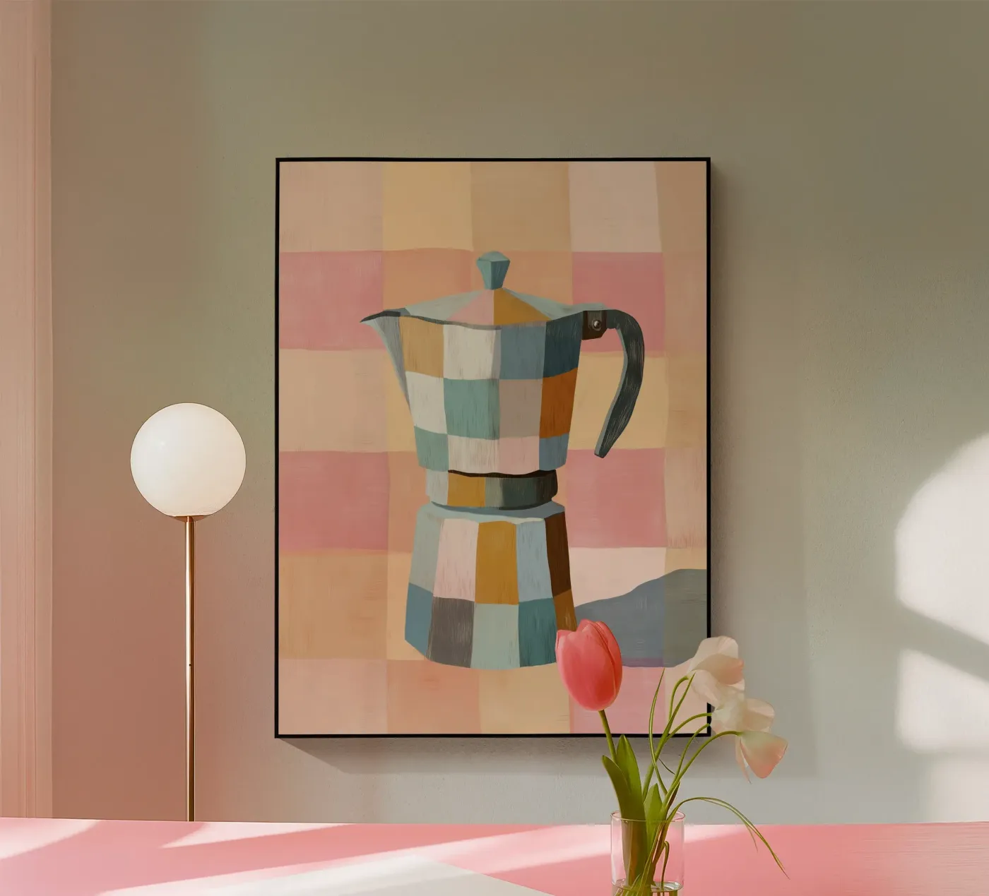Patchwork Moka Pot acryl van cityart