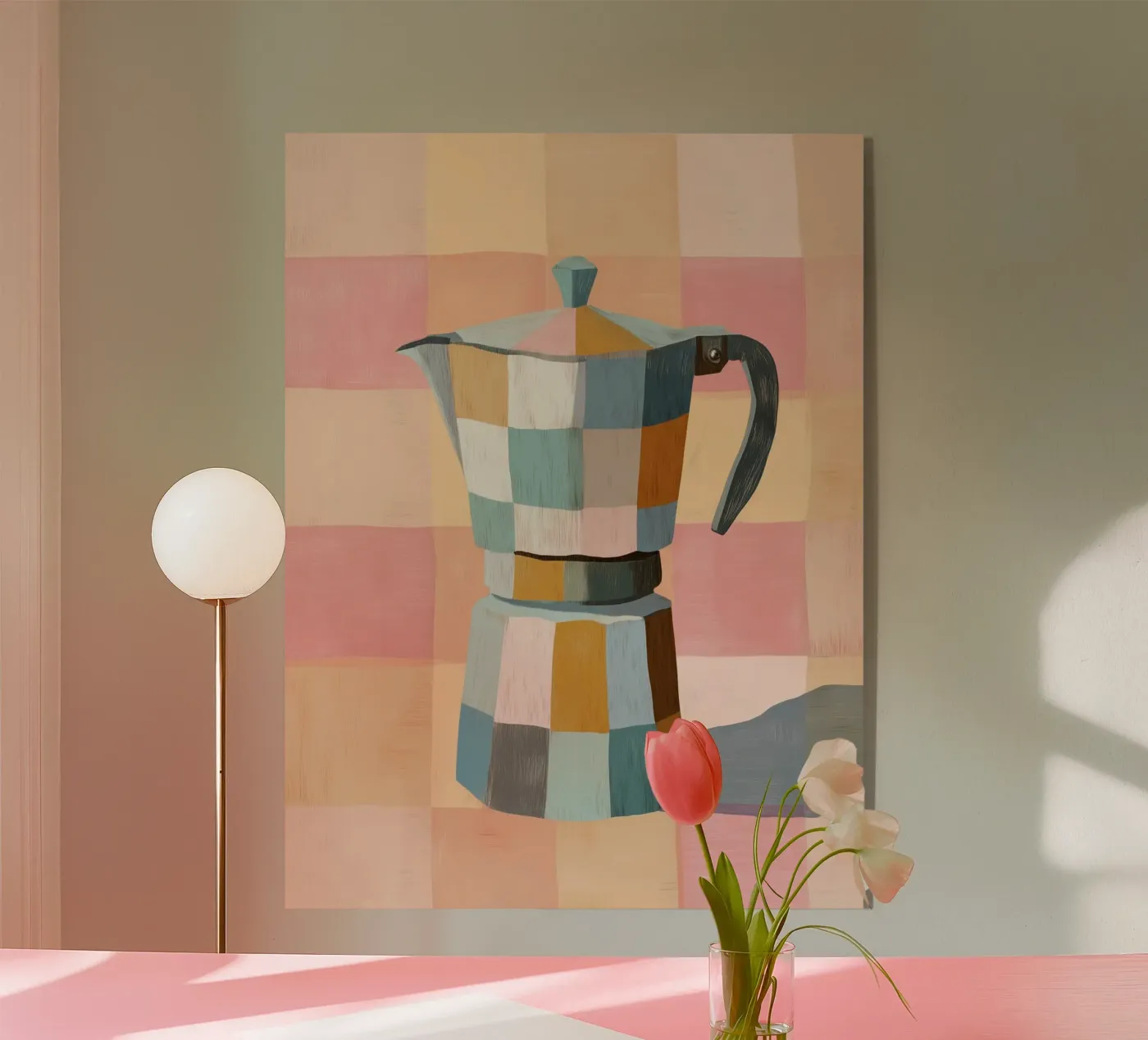 Patchwork Moka Pot acryl van cityart