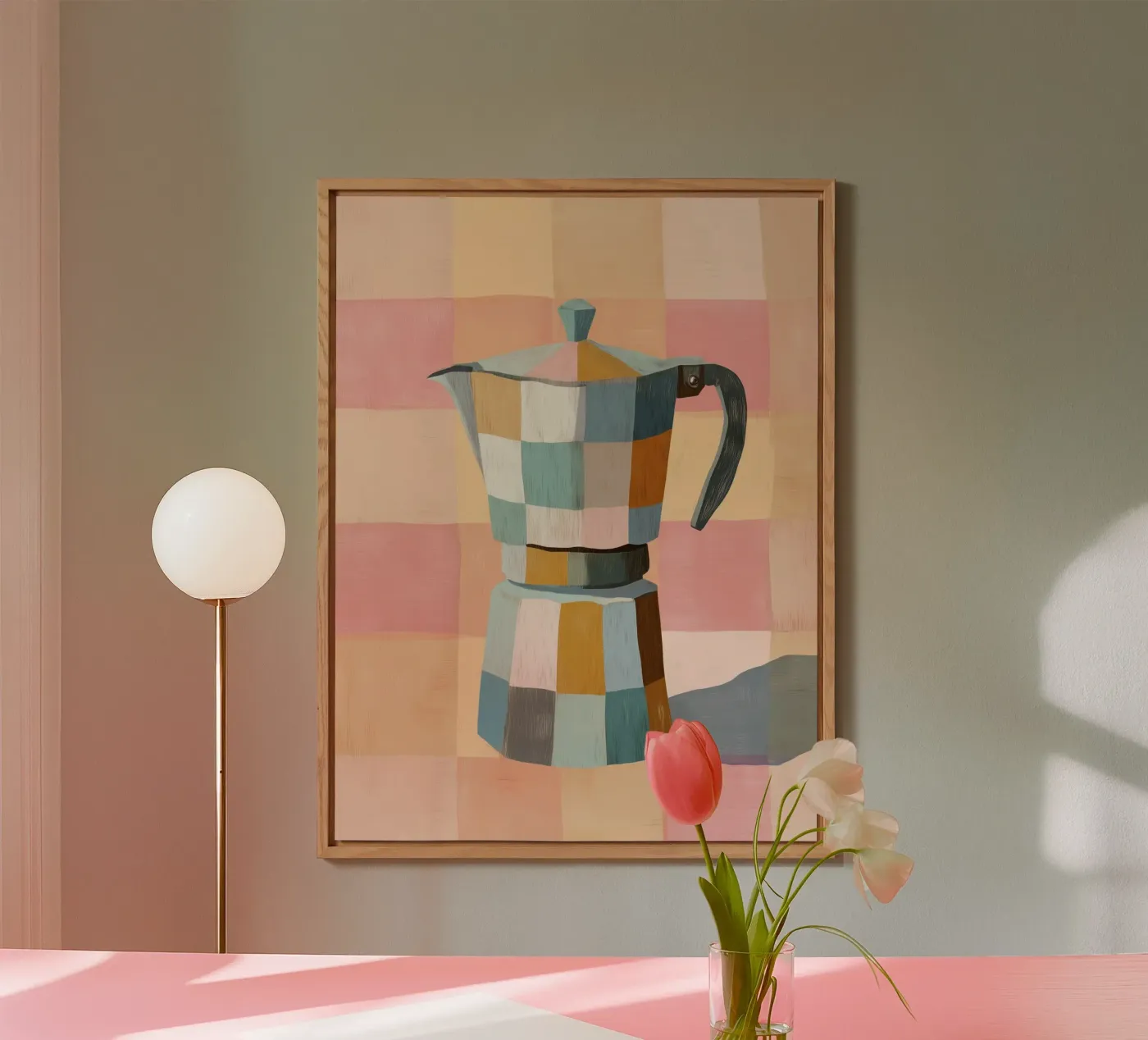 Patchwork Moka Pot alluminio dibond da cityart