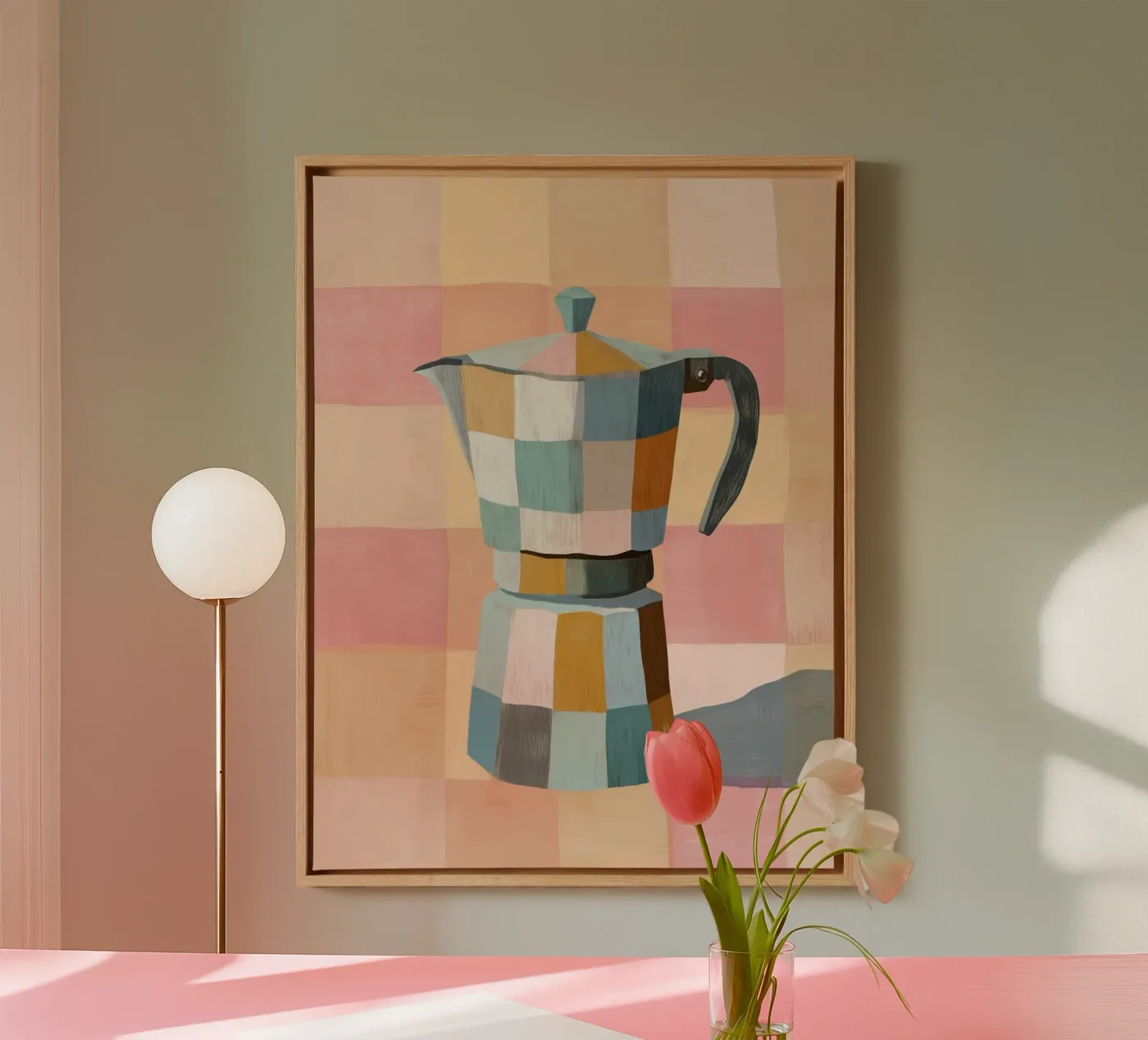 Patchwork Moka Pot tela da cityart