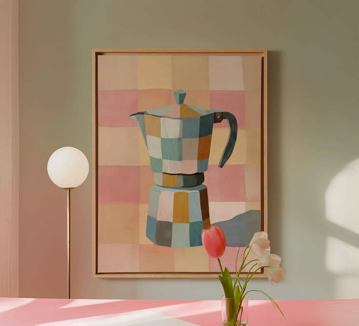 Patchwork Moka Pot toile de cityart