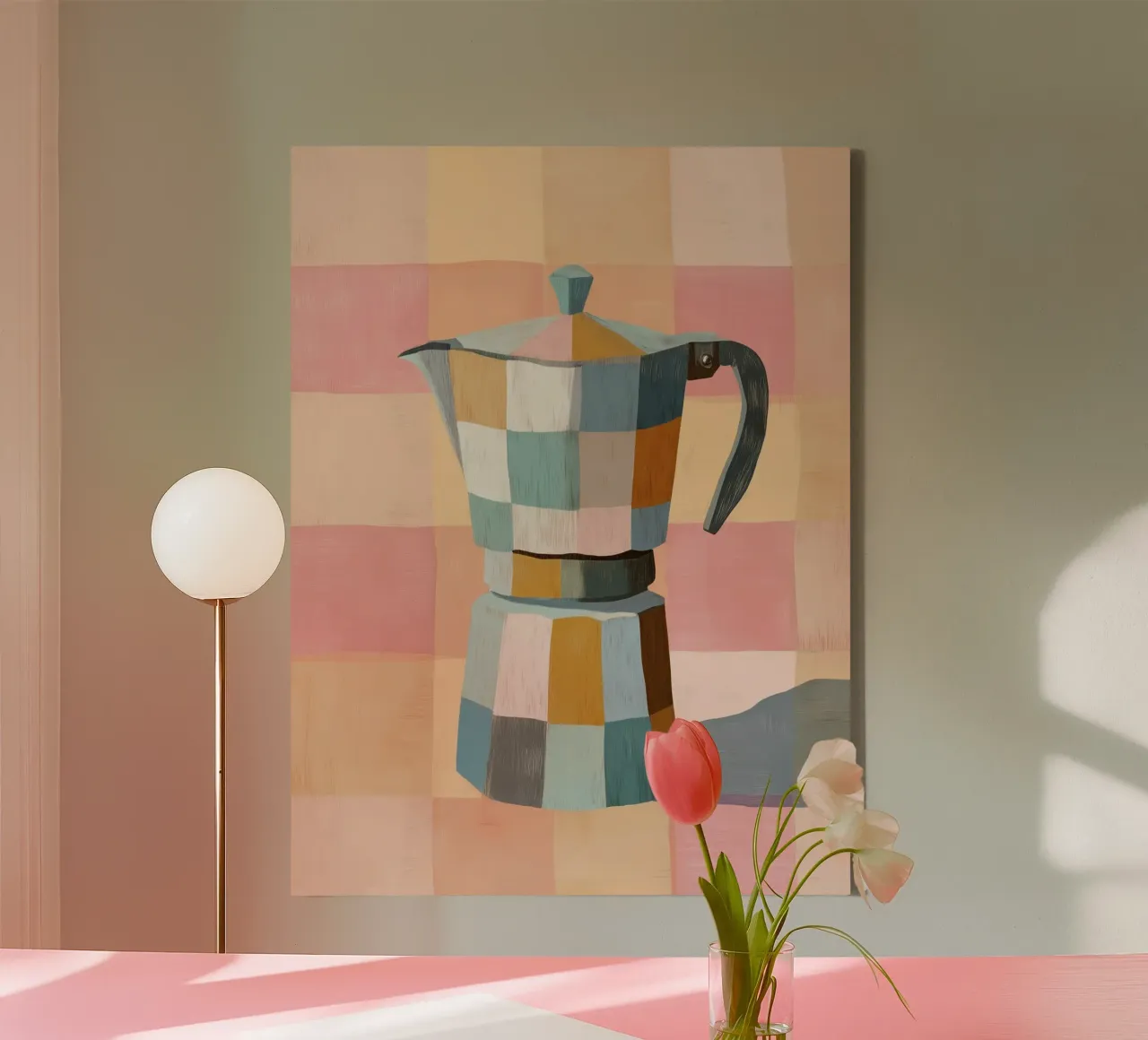 Patchwork Moka Pot canvas by cityart