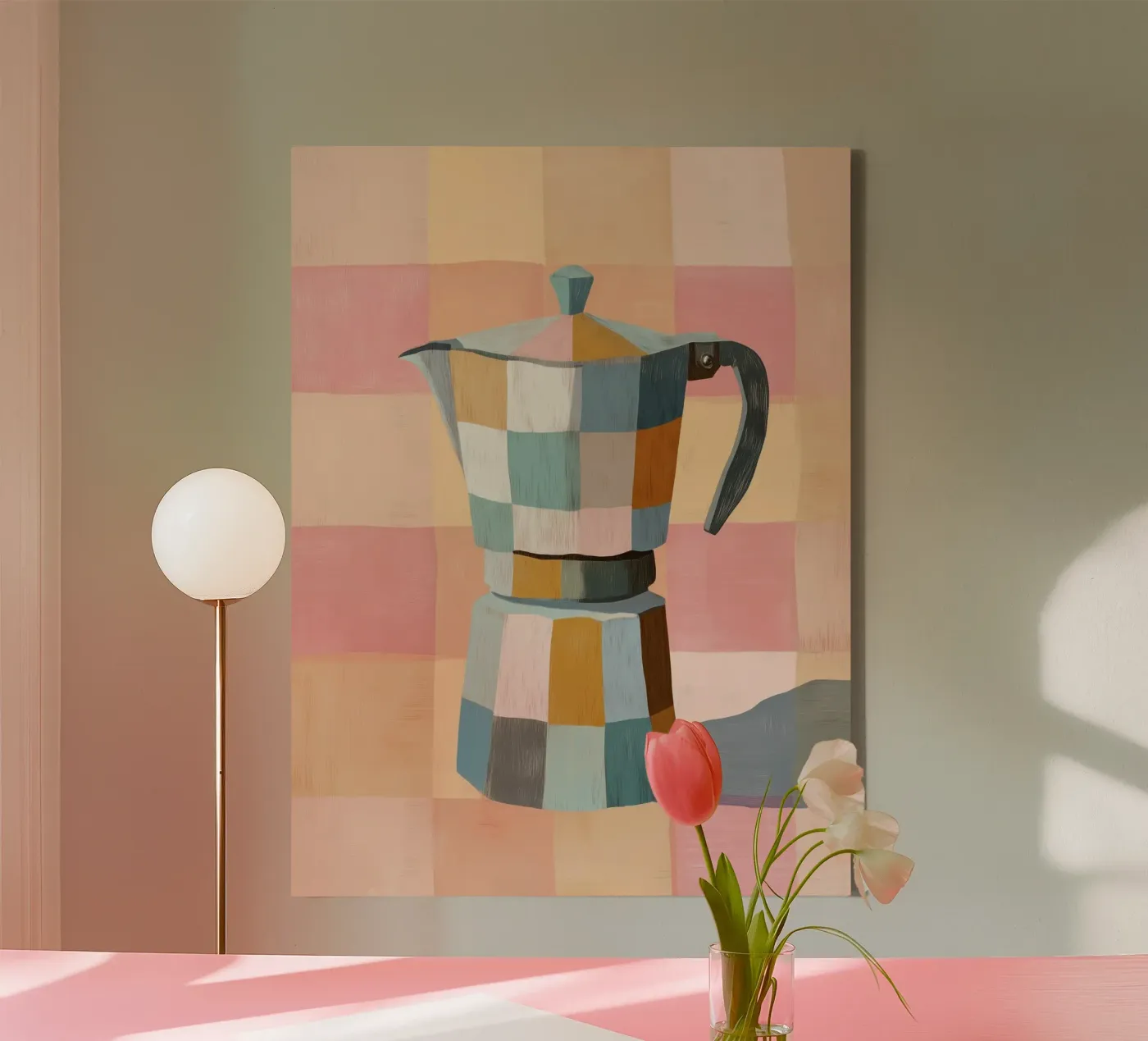 Patchwork Moka Pot toile de cityart