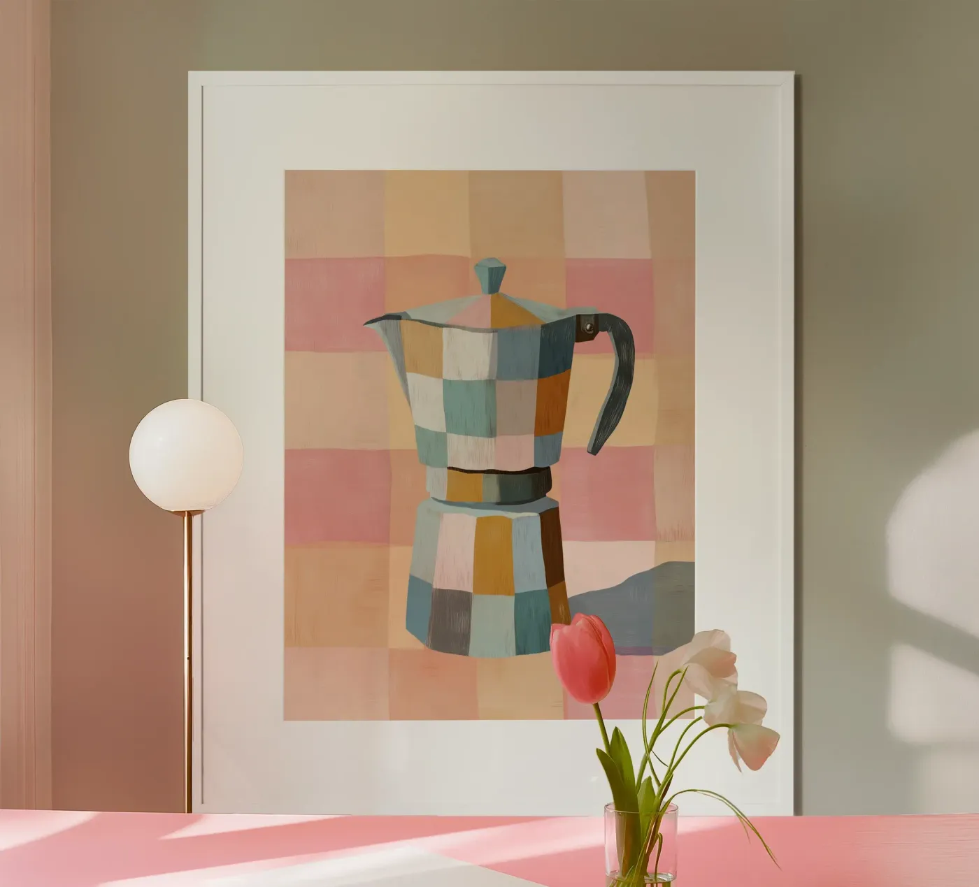 Patchwork Moka Pot Poster von cityart