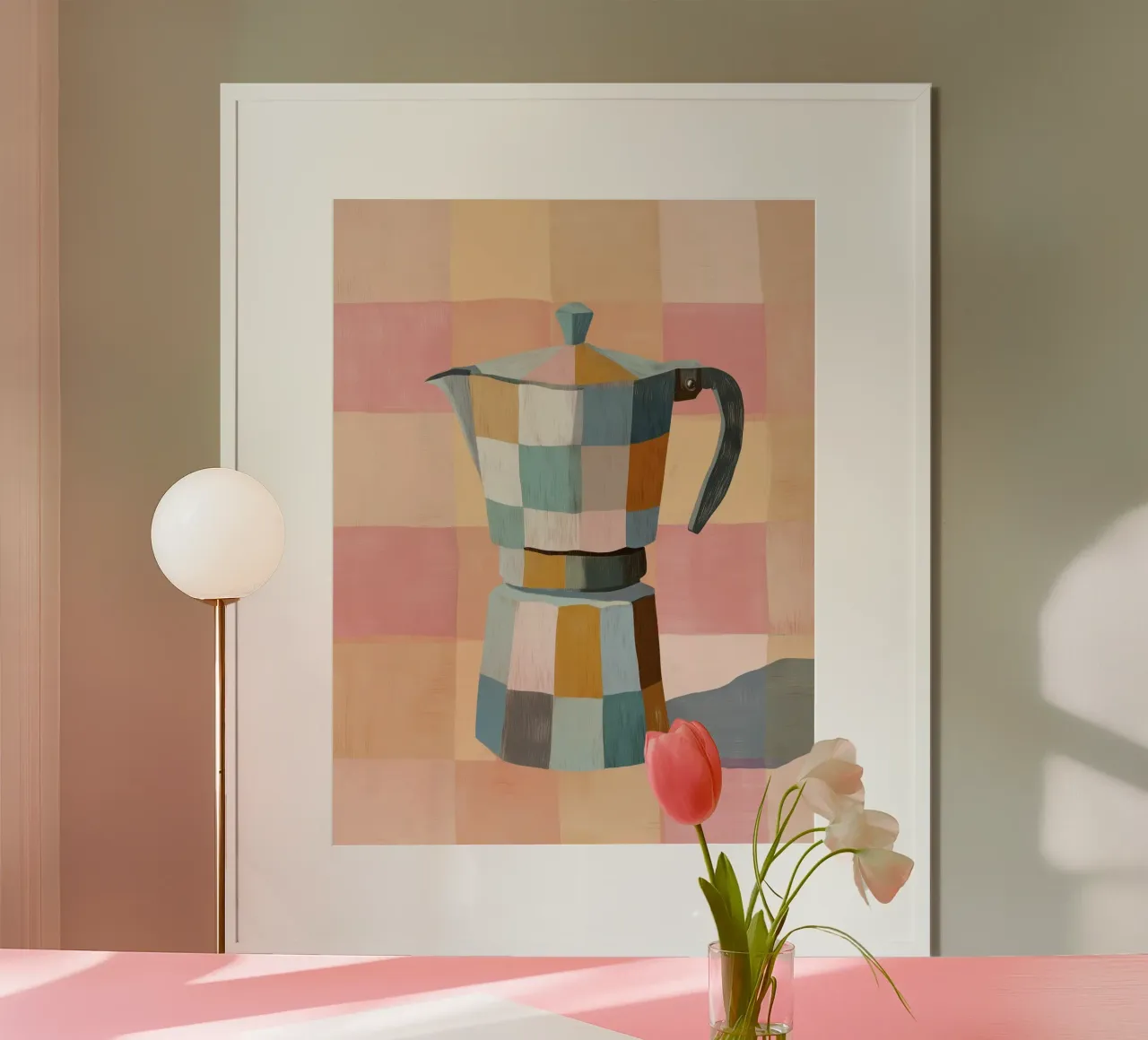 Patchwork Moka Pot poster da cityart