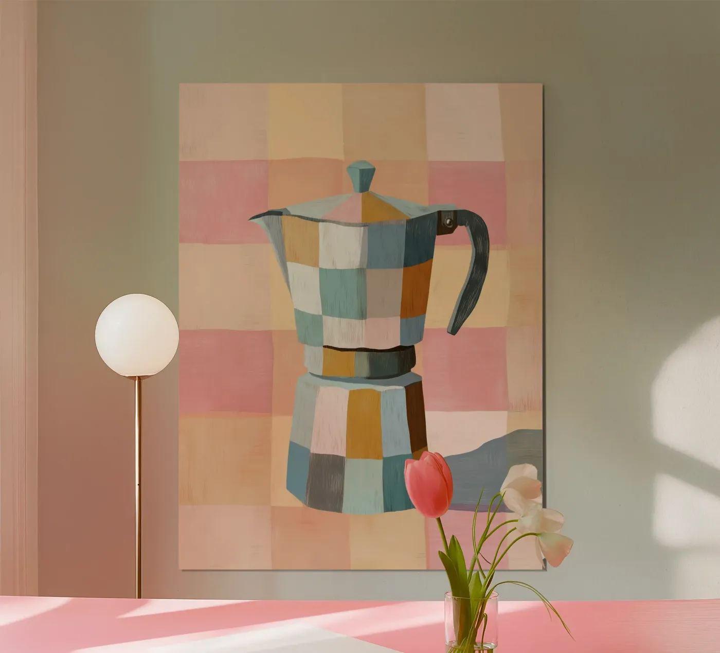 Patchwork Moka Pot Poster von cityart