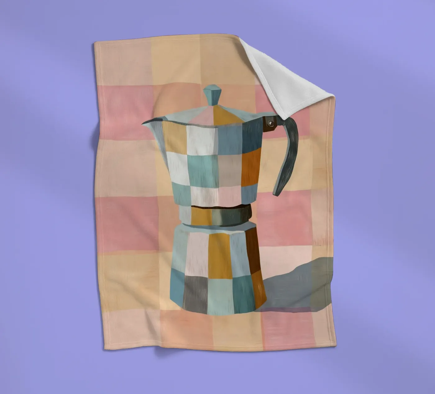 Patchwork Moka Pot fleecedeken van cityart