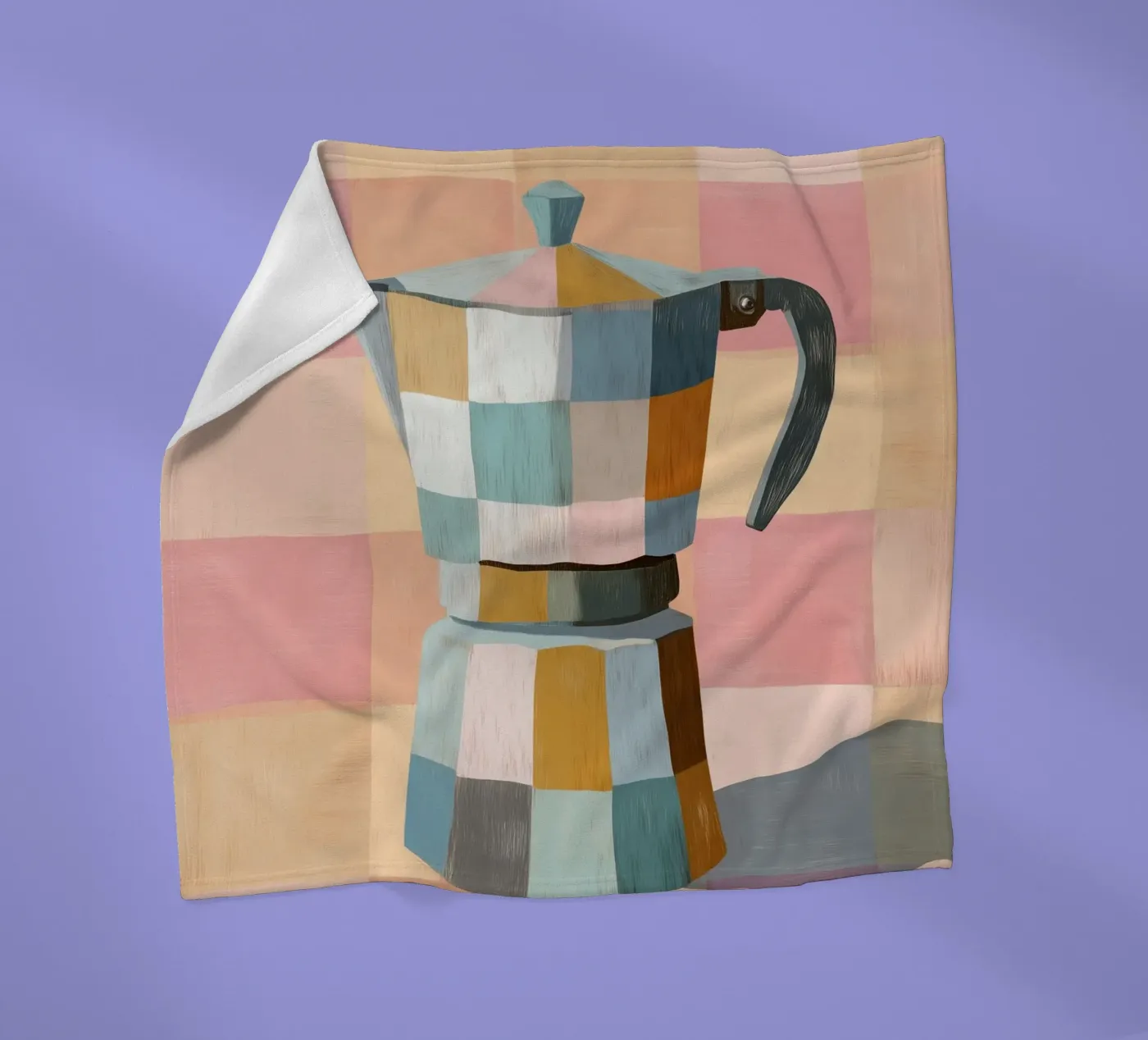 Patchwork Moka Pot fleecedeken van cityart