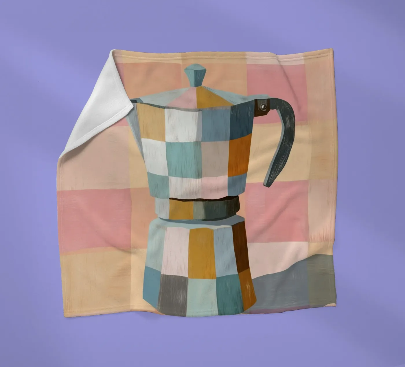 Patchwork Moka Pot fleecedeken van cityart