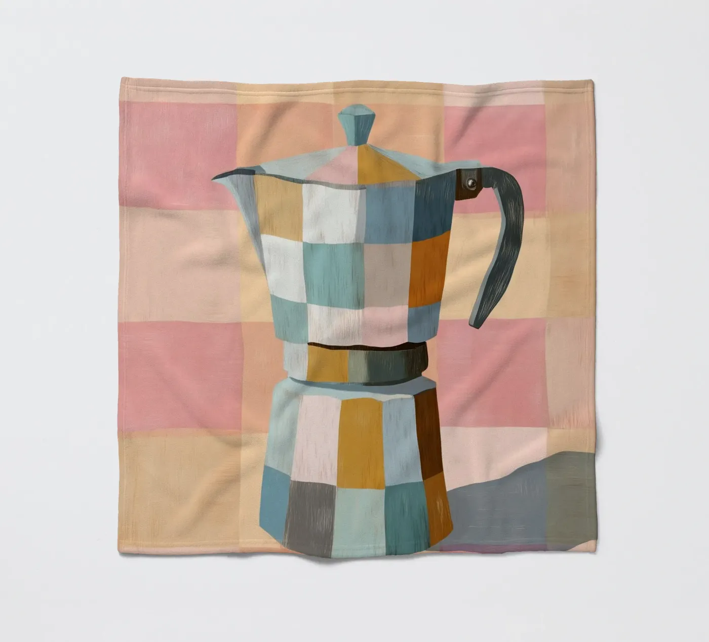 Patchwork Moka Pot fleecedeken van cityart