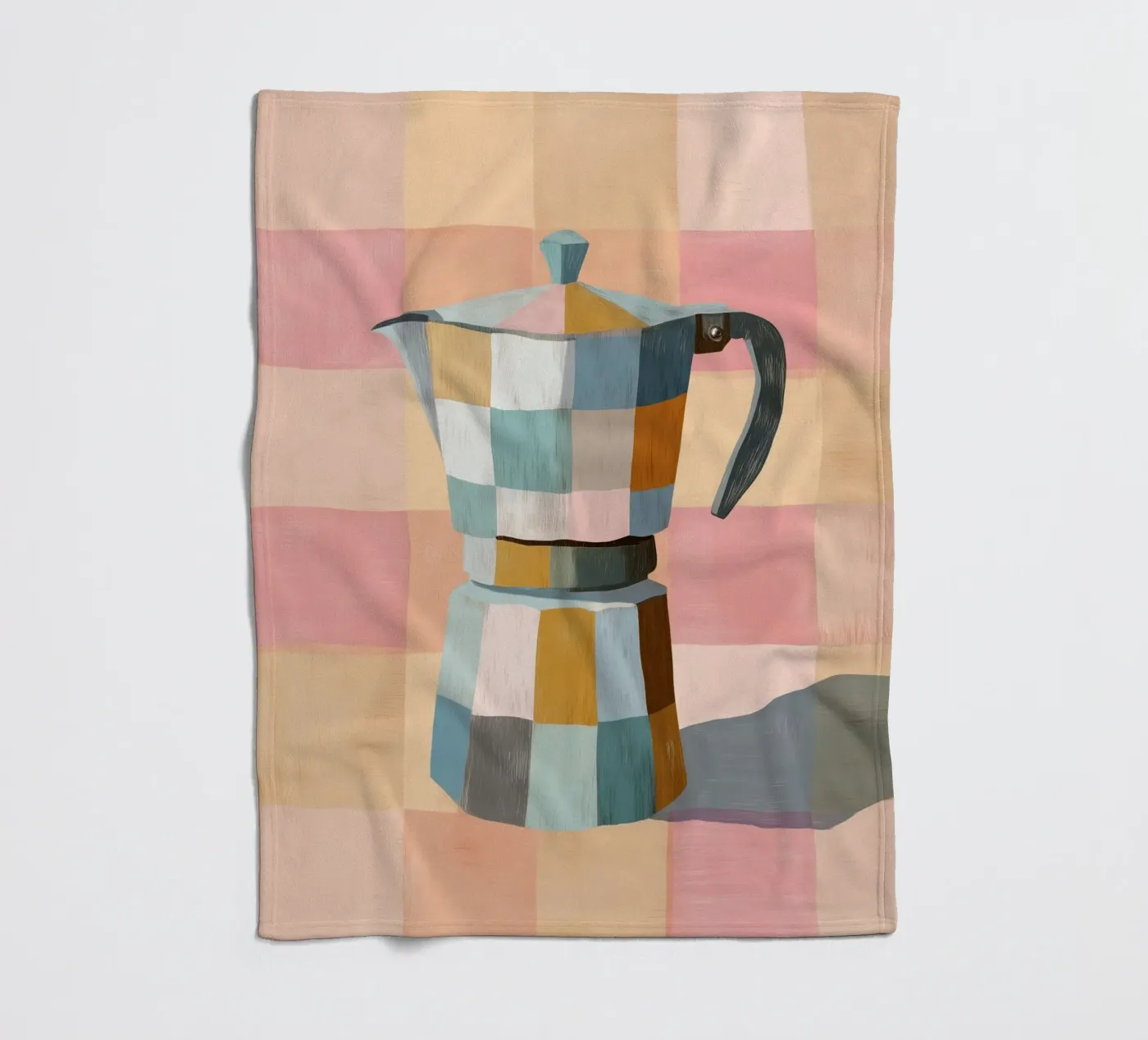 Patchwork Moka Pot fleecedeken van cityart