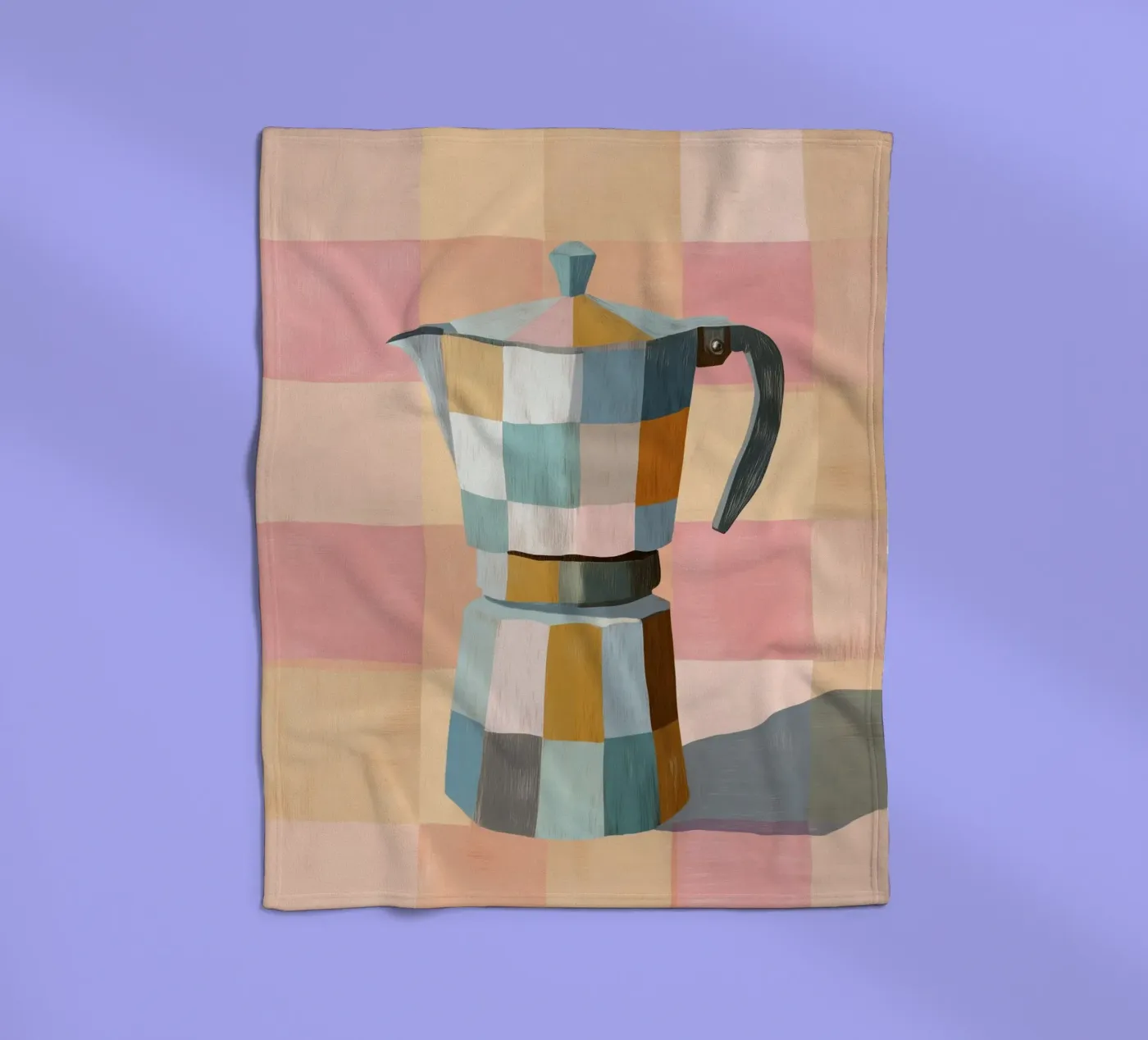 Patchwork Moka Pot fleecedeken van cityart