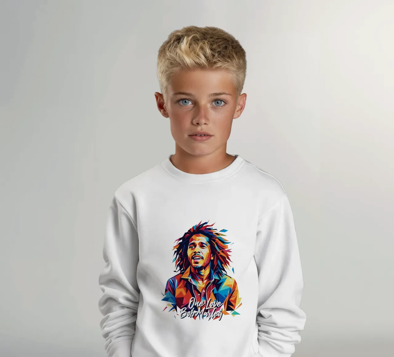 Bob Marley in WPAP Pop Art felpa bambino da vectorartnesia
