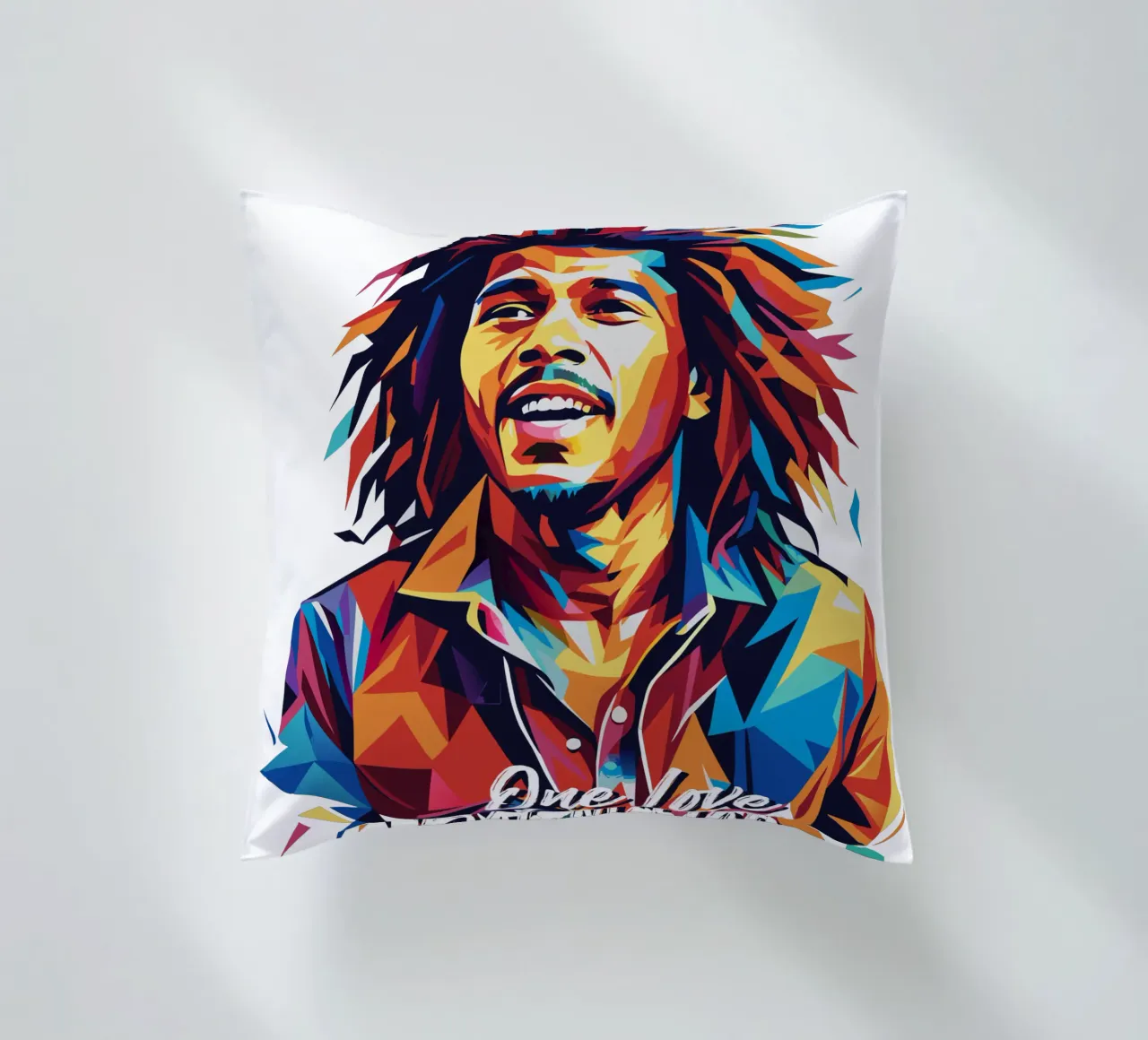 Bob Marley in WPAP Pop Art cuscino da vectorartnesia