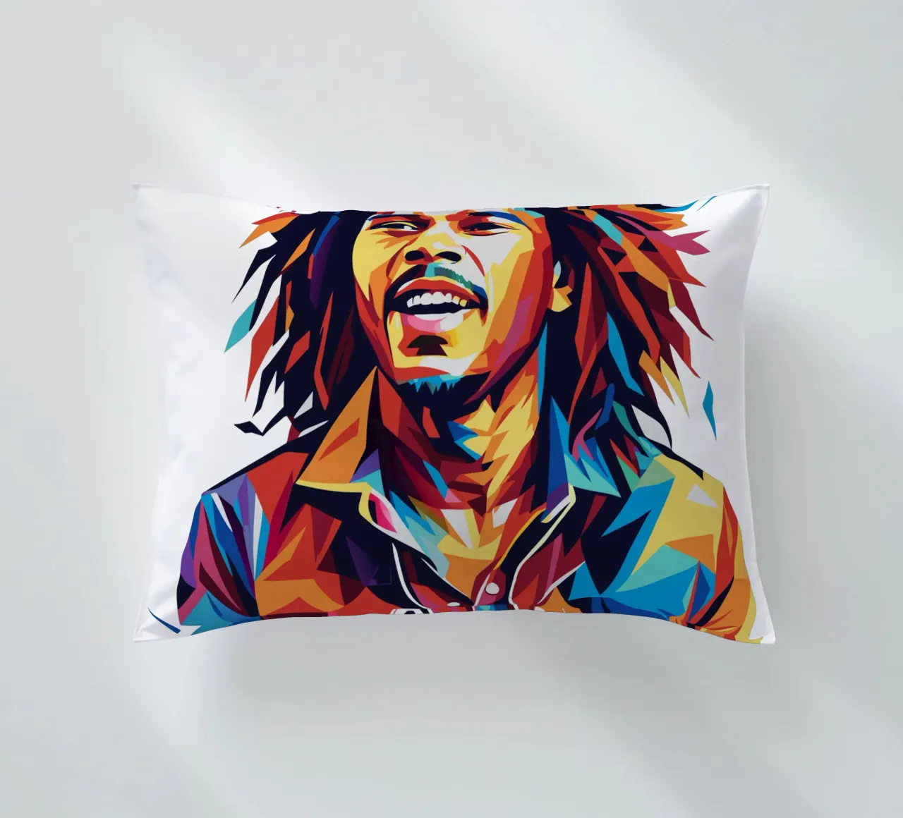 Bob Marley in WPAP Pop Art cuscino da vectorartnesia