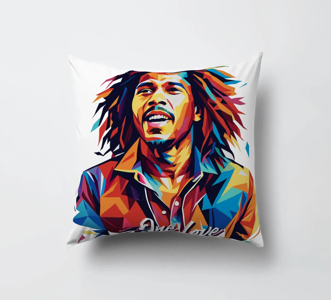 Bob Marley in WPAP Pop Art cuscino da vectorartnesia