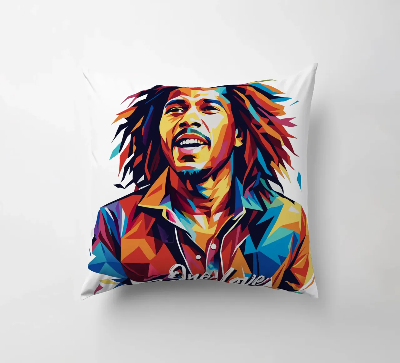 Bob Marley in WPAP Pop Art cuscino da vectorartnesia