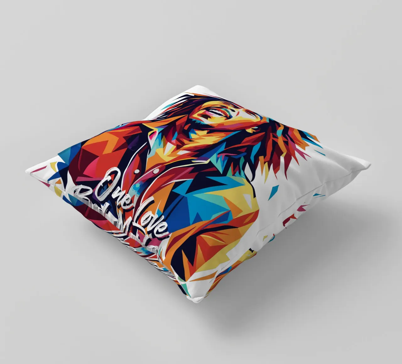 Bob Marley in WPAP Pop Art cuscino da vectorartnesia