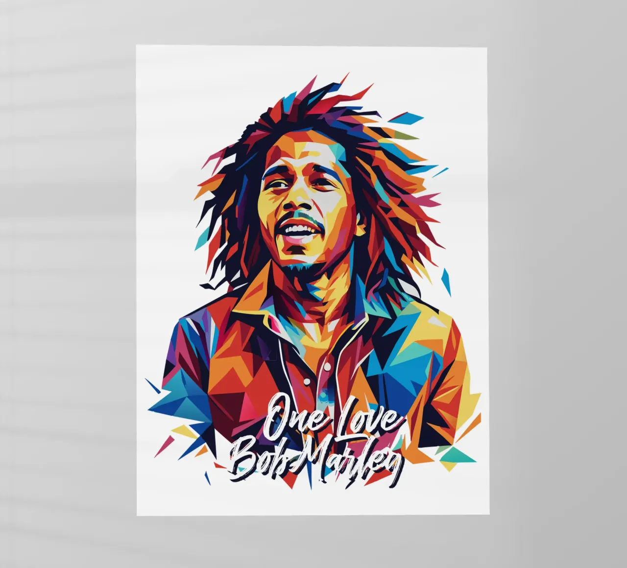 Bob Marley in WPAP Pop Art pellicola backlit da vectorartnesia
