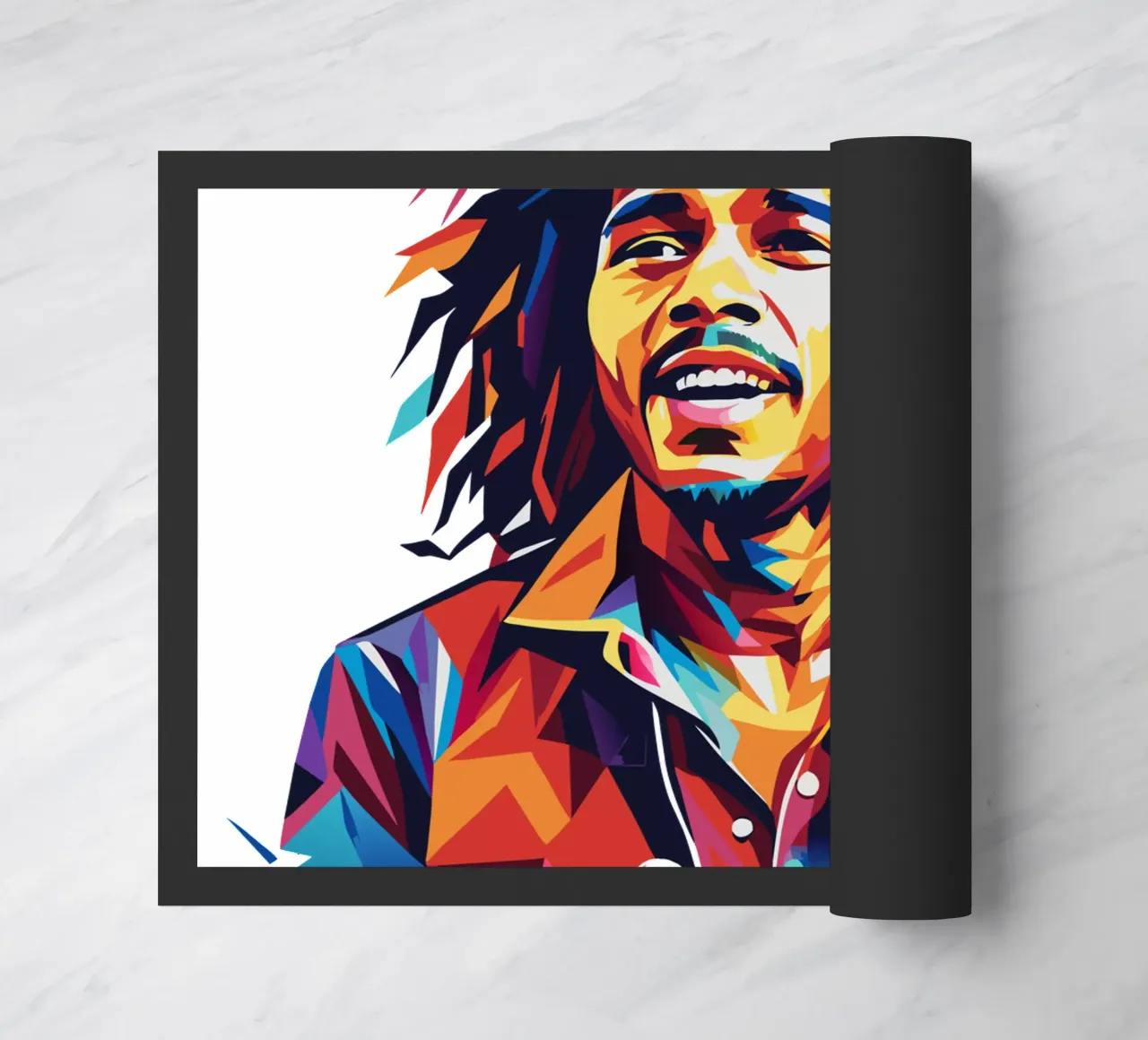 Bob Marley in WPAP Pop Art Fußmatte von vectorartnesia