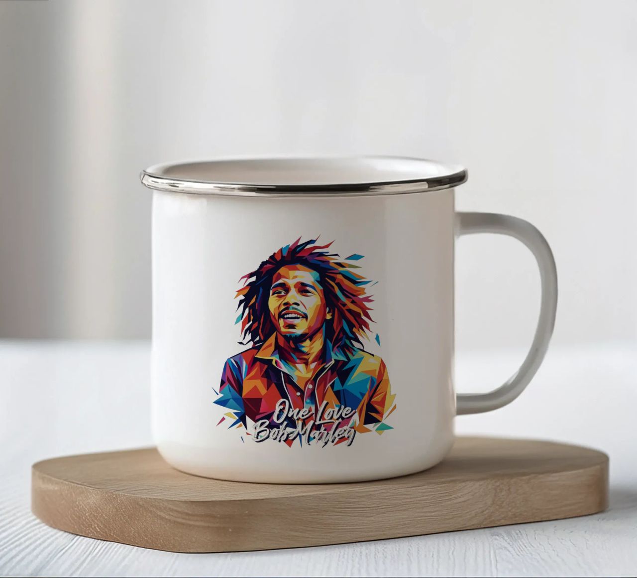 Bob Marley in WPAP Pop Art tazza in smalto da vectorartnesia