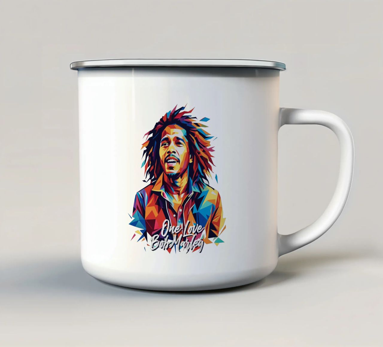 Bob Marley in WPAP Pop Art tazza in smalto da vectorartnesia