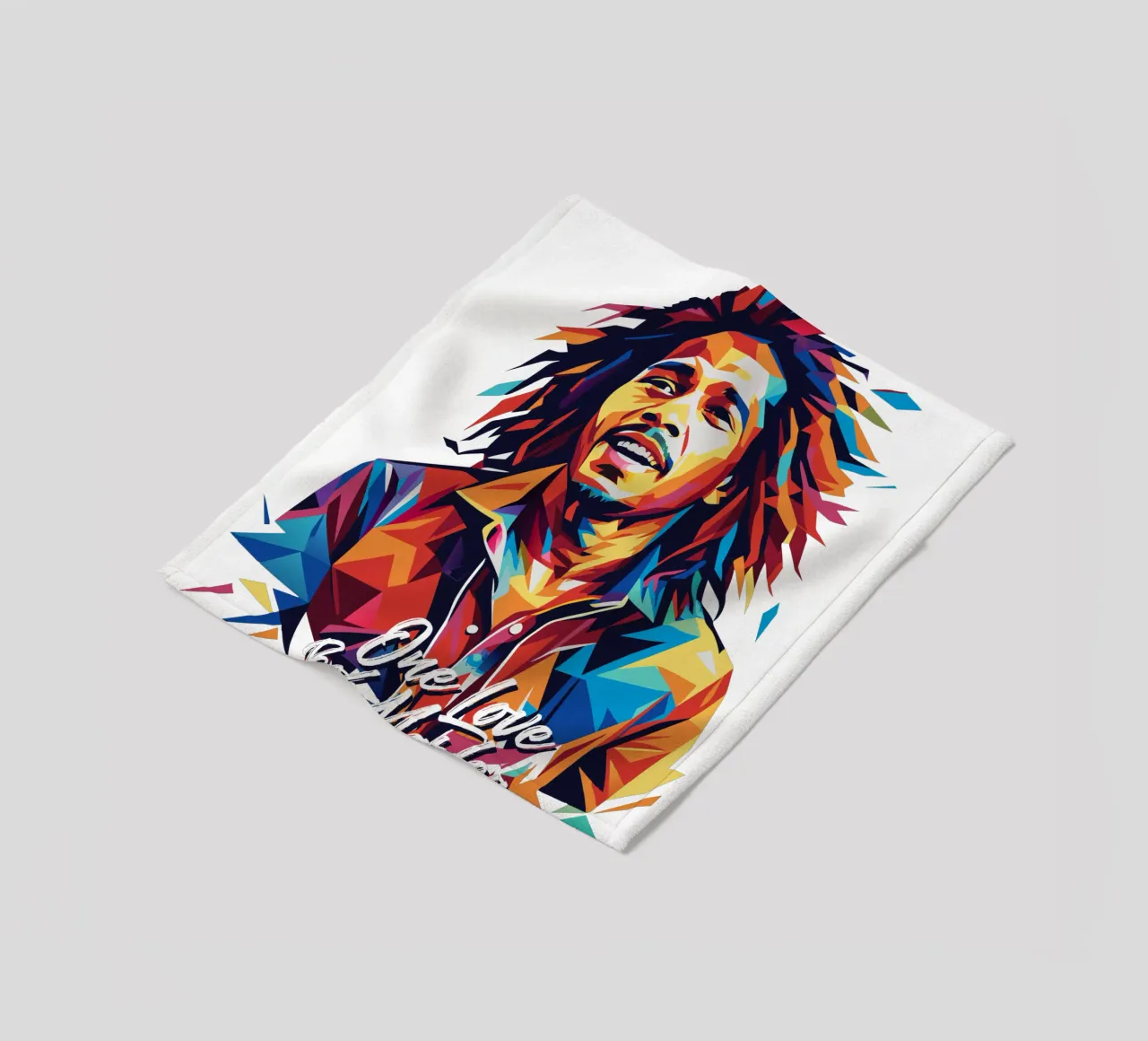 Bob Marley in WPAP Pop Art coperta in pile da vectorartnesia