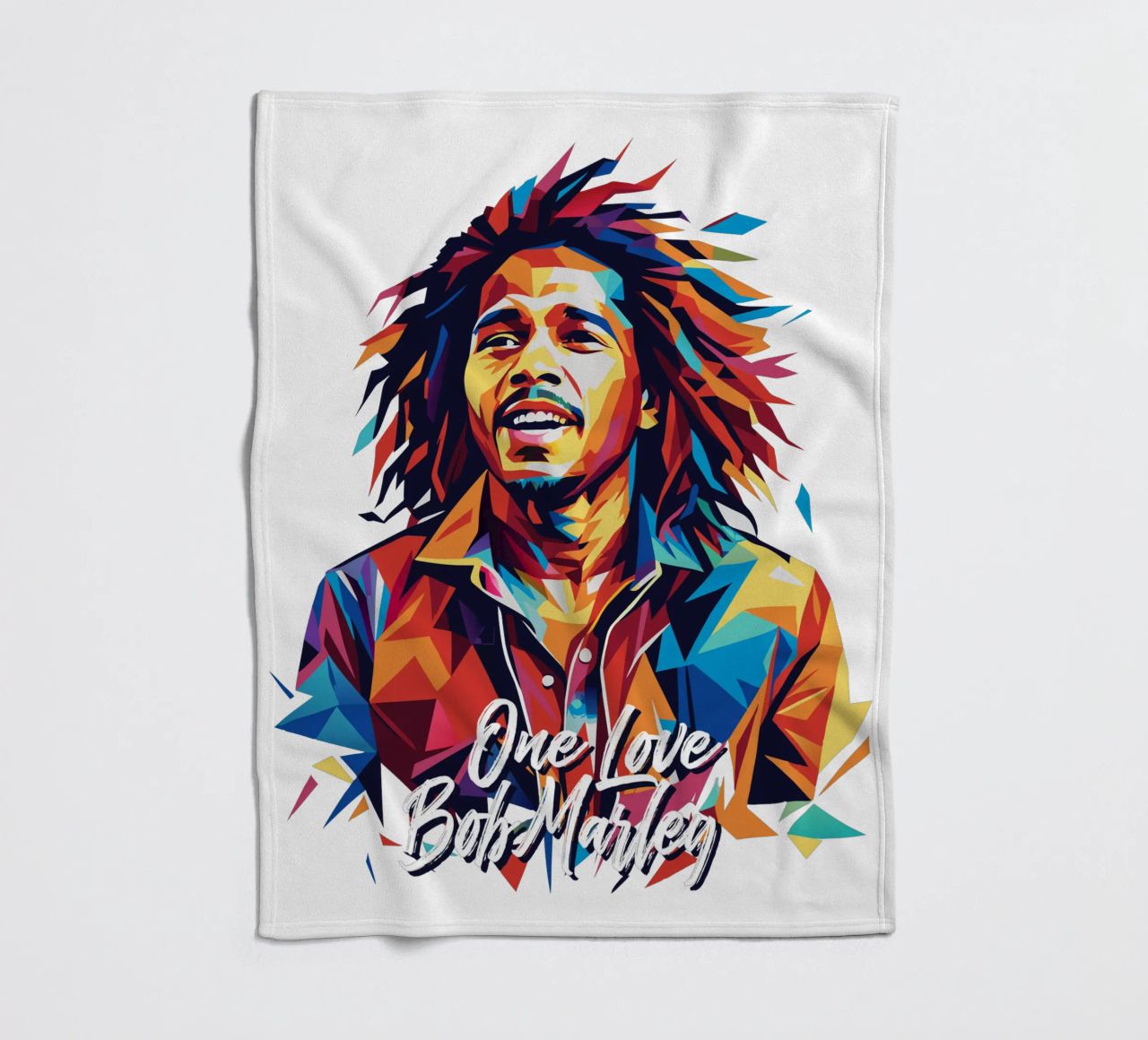 Bob Marley in WPAP Pop Art coperta in pile da vectorartnesia