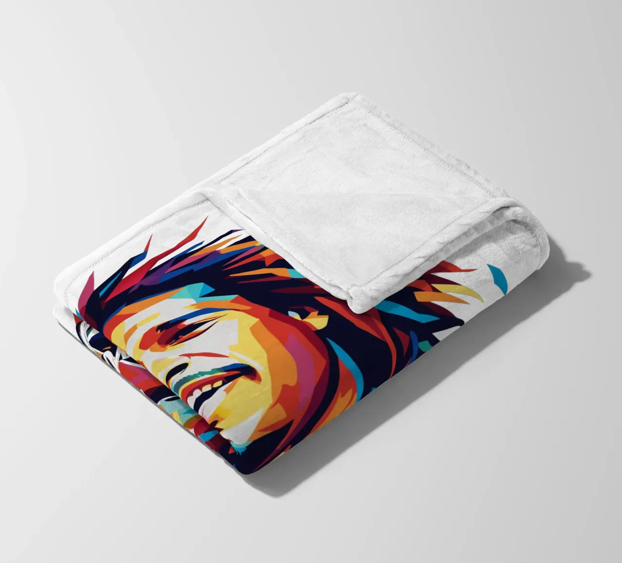 Bob Marley in WPAP Pop Art coperta in pile da vectorartnesia