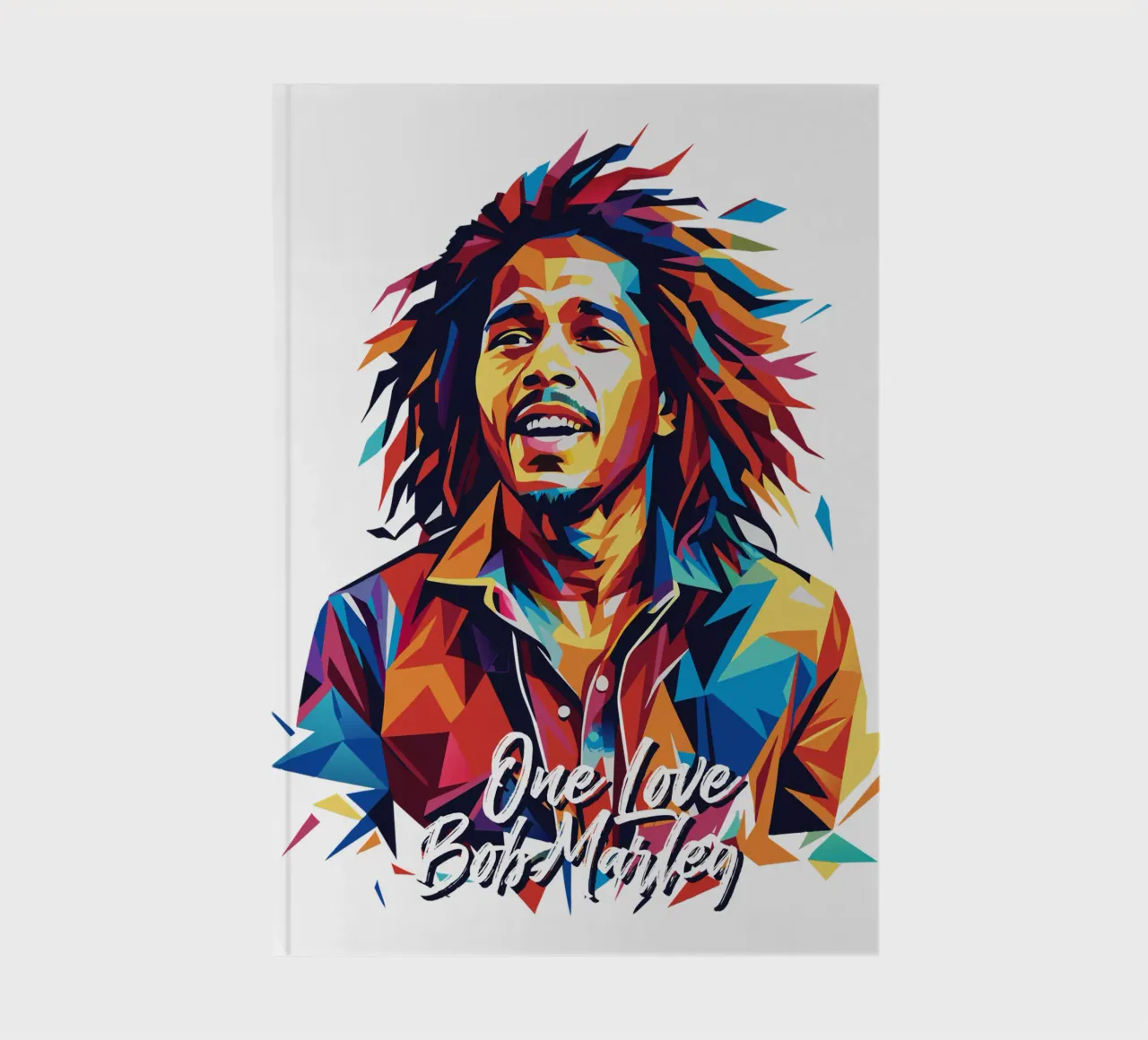 Bob Marley in WPAP Pop Art notebook by vectorartnesia